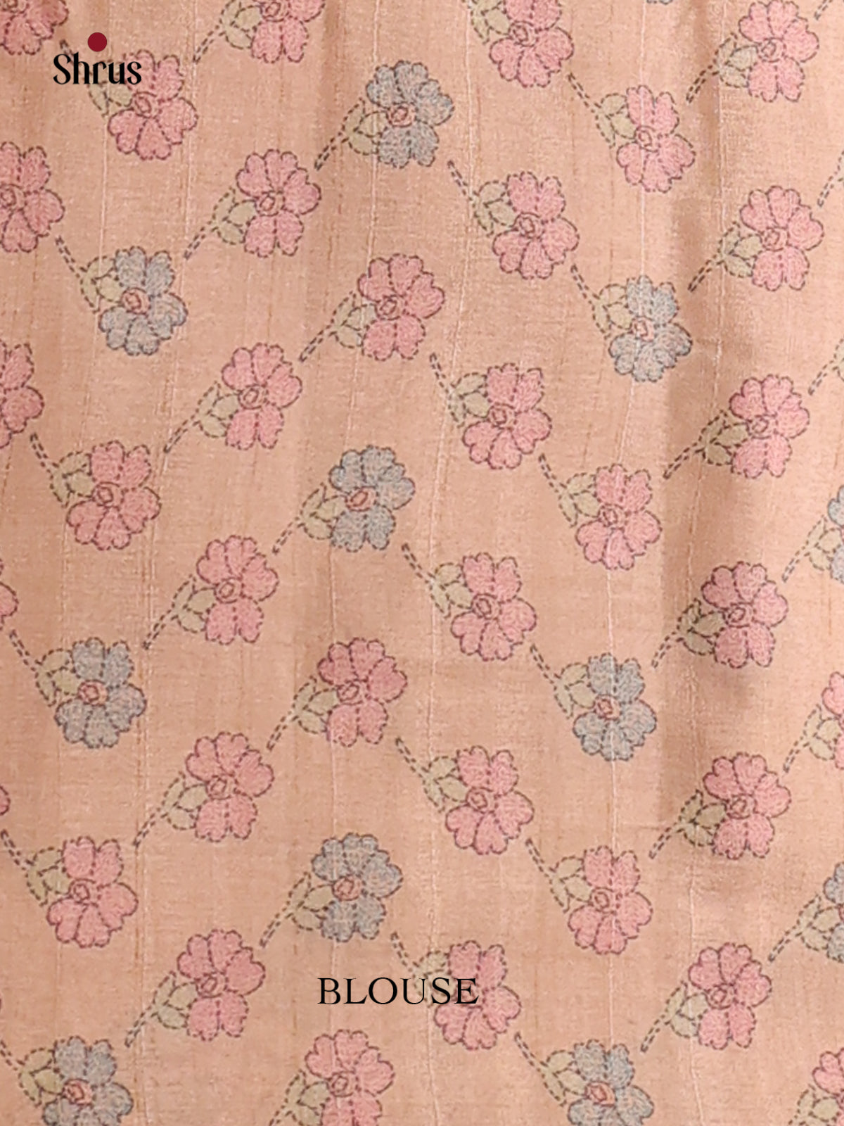 Cream - Printed Tussar saree - CKS25060 - Shop on Shrus.com