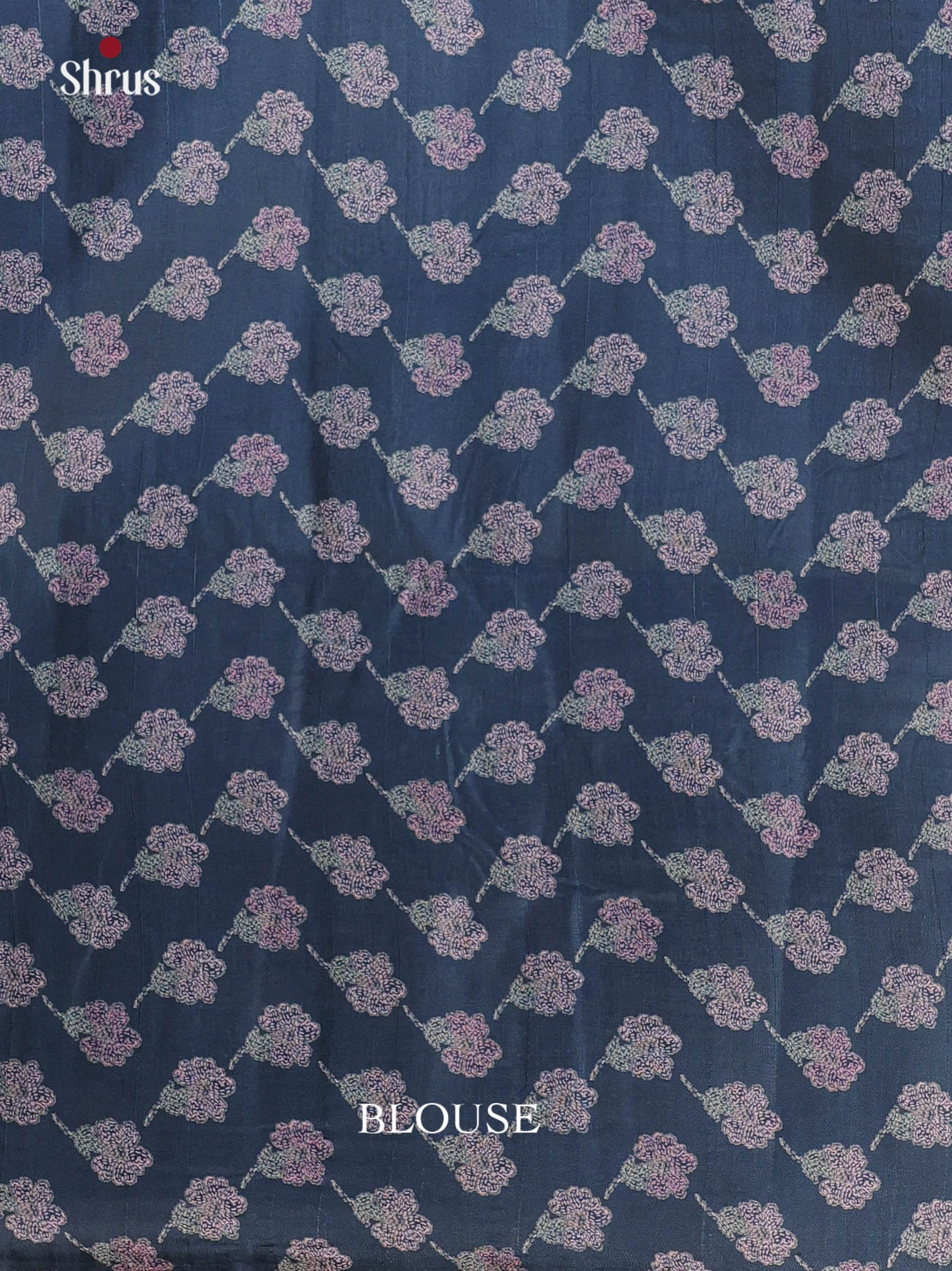 Blue - Printed Tussar Saree - Shop on Shrus.com