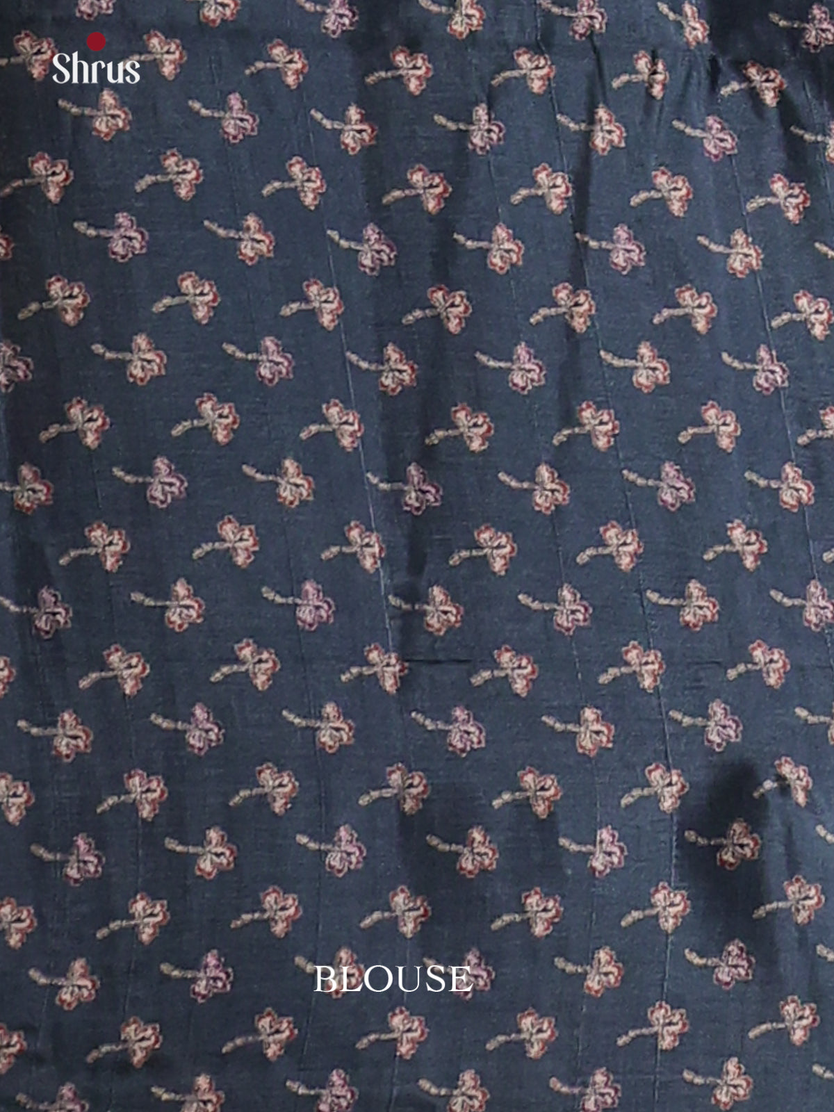 light navy blue - Printed Tussar saree - CKS25071 - Shop on Shrus.com