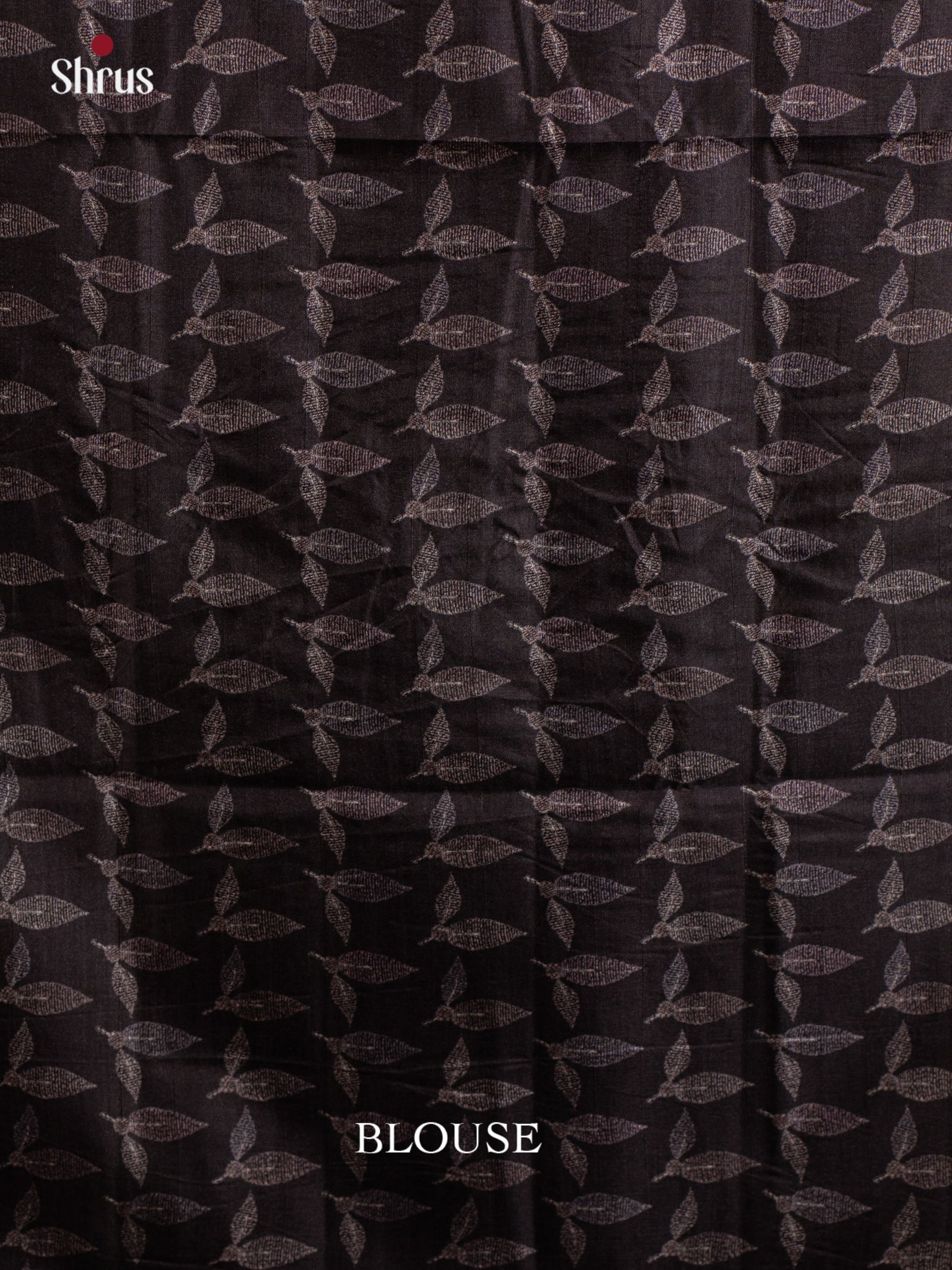 Black- Printed Tussar Saree - Shop on Shrus.com