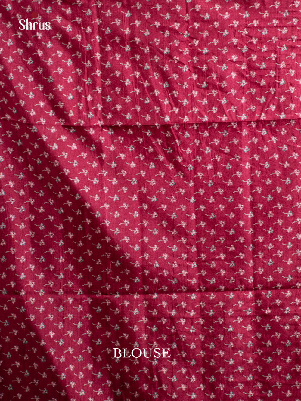 Maroon - Printed Tussar Saree - Shop on Shrus.com