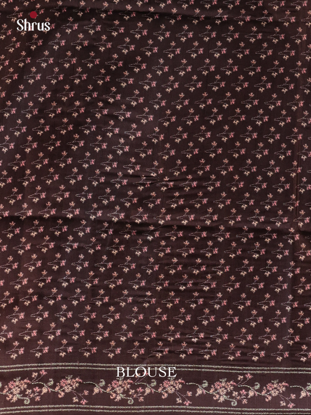 Brown - Printed Tussar Saree - Shop on Shrus.com