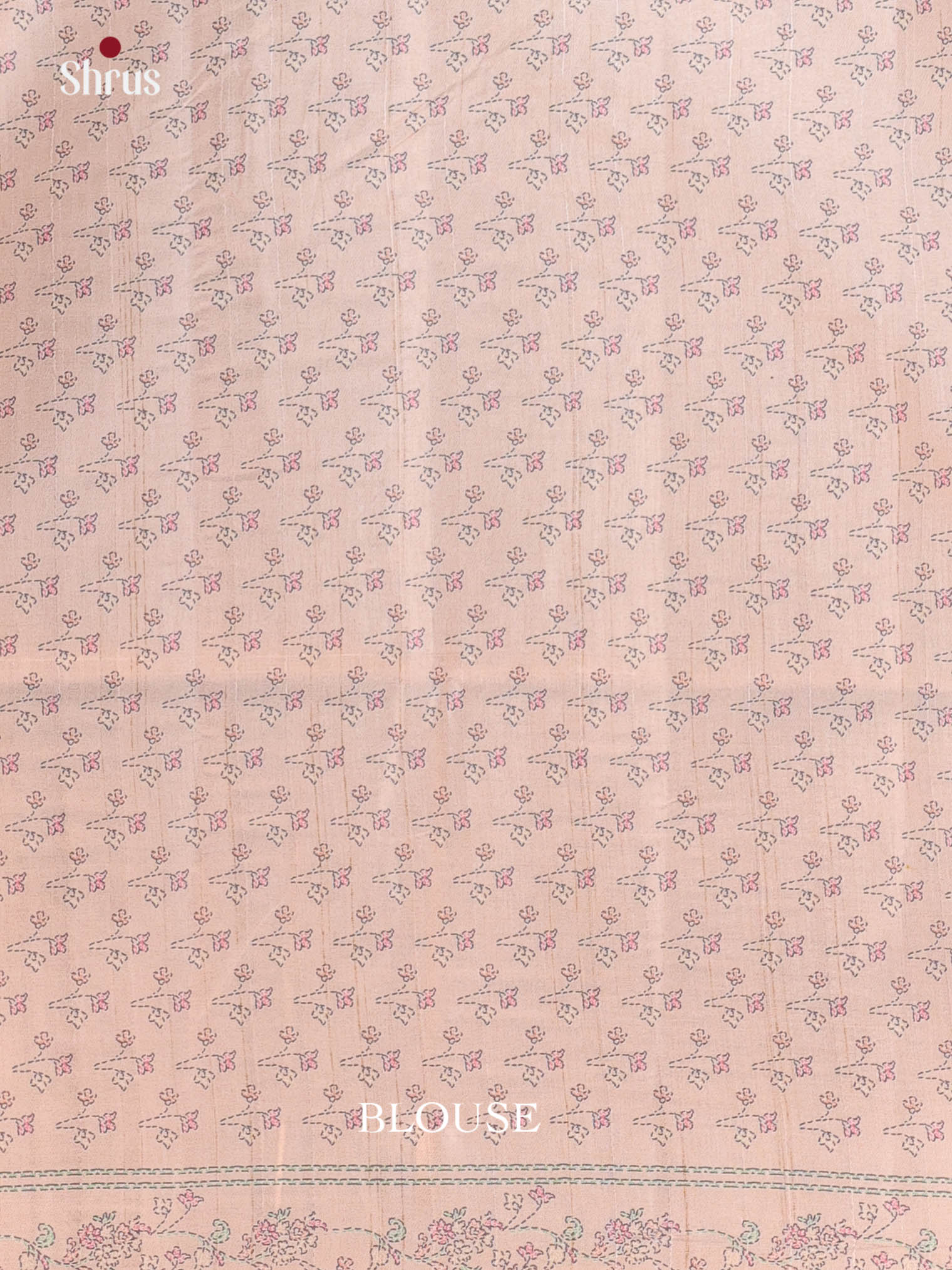Peachish Pink- Printed Tussar Saree - Shop on Shrus.com