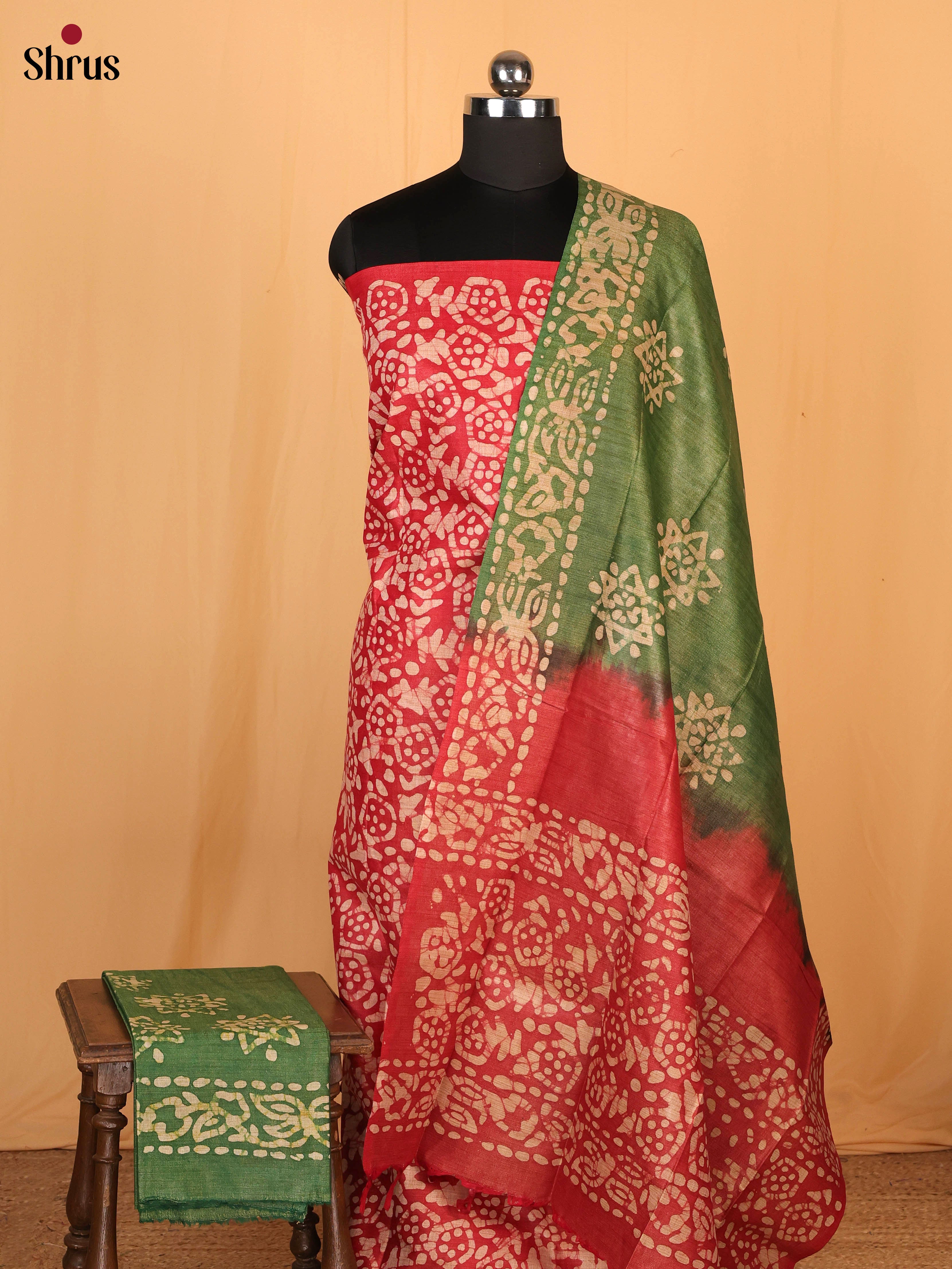 Red & Green- Bhatik salwar - Shop on Shrus.com