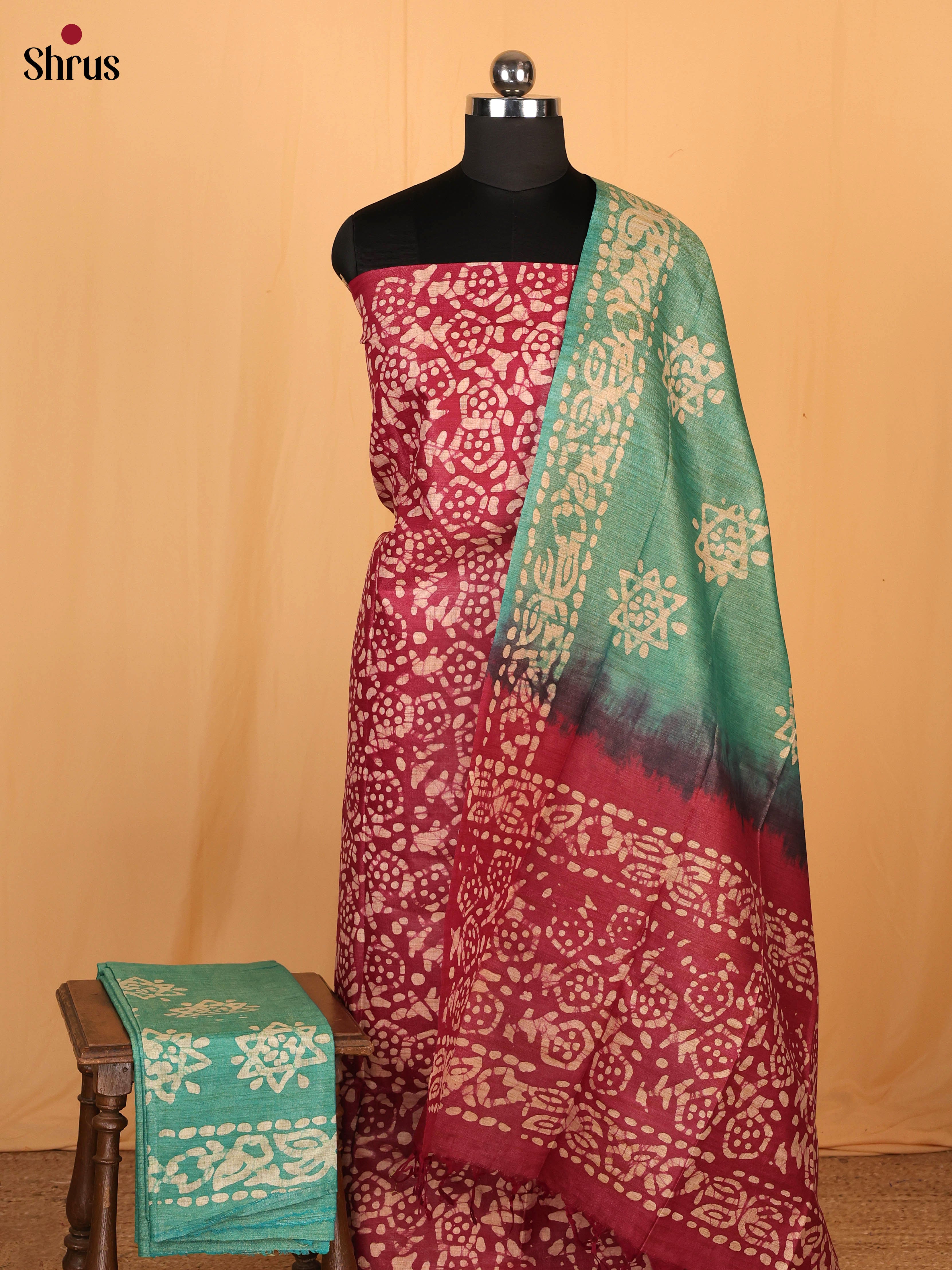 Maroon & Green - Bhatik salwar - Shop on Shrus.com