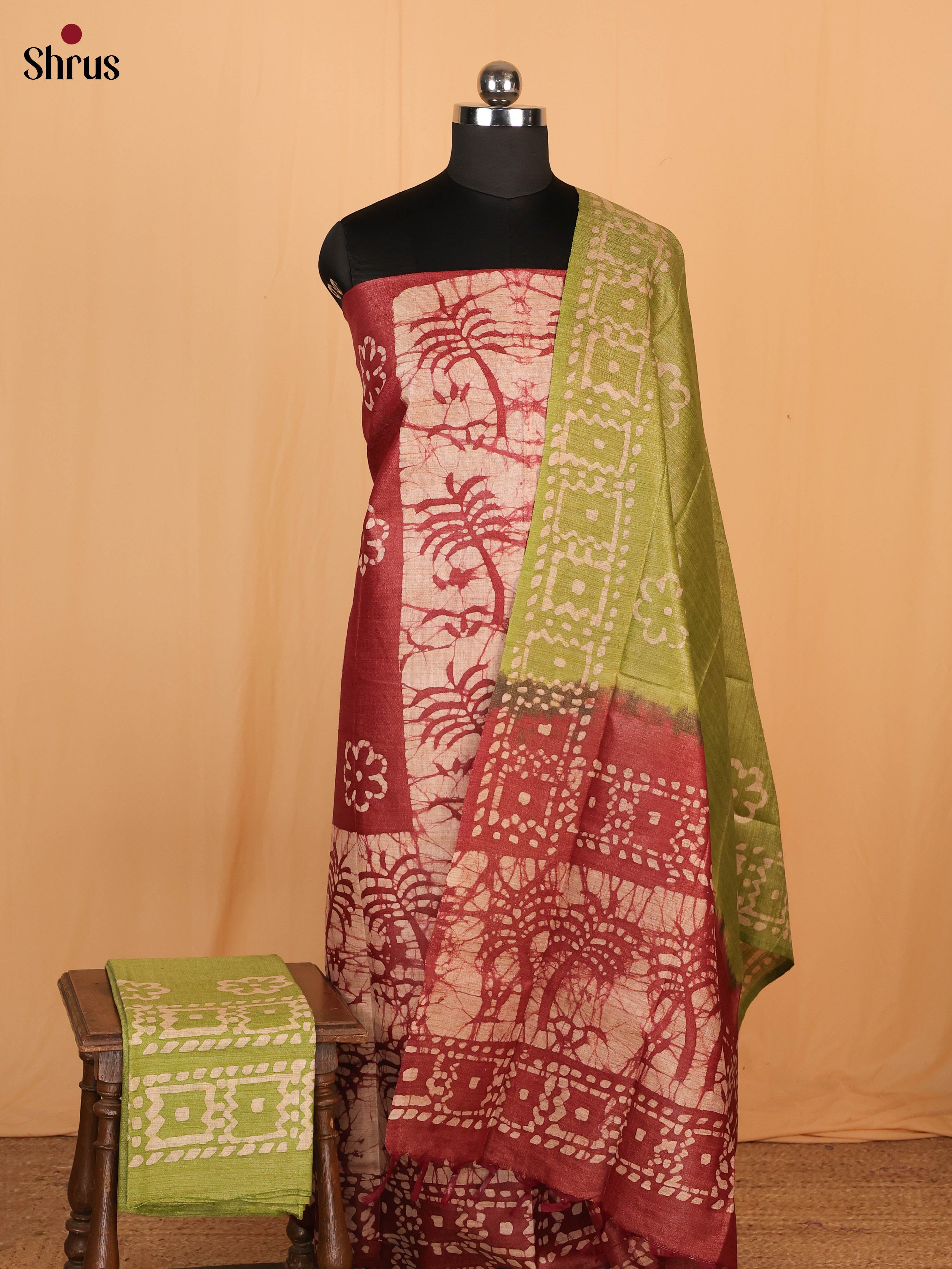 Brown & Green - Bhatik salwar - Shop on Shrus.com