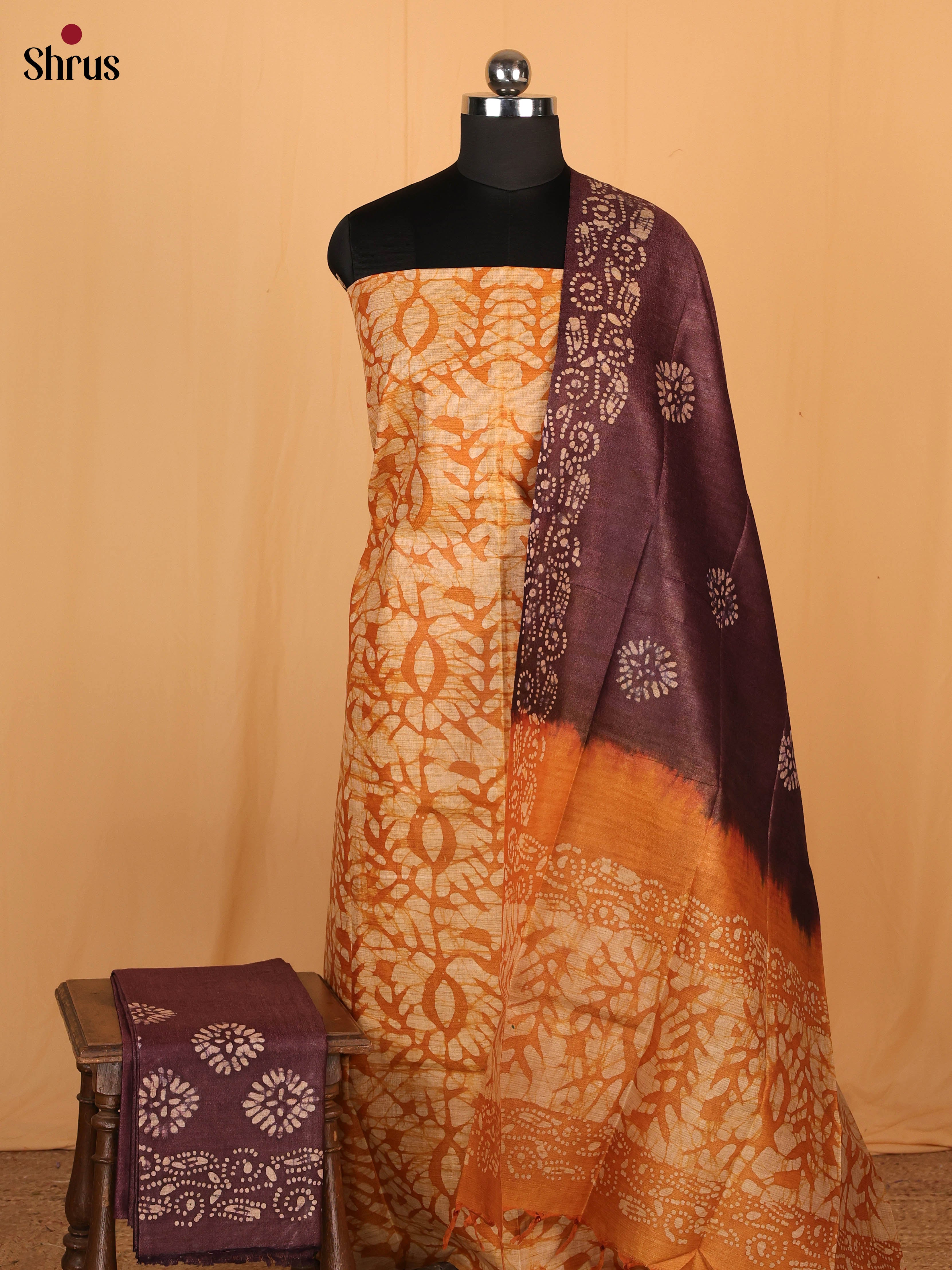 Orange & Brown - Bhatik salwar - Shop on Shrus.com