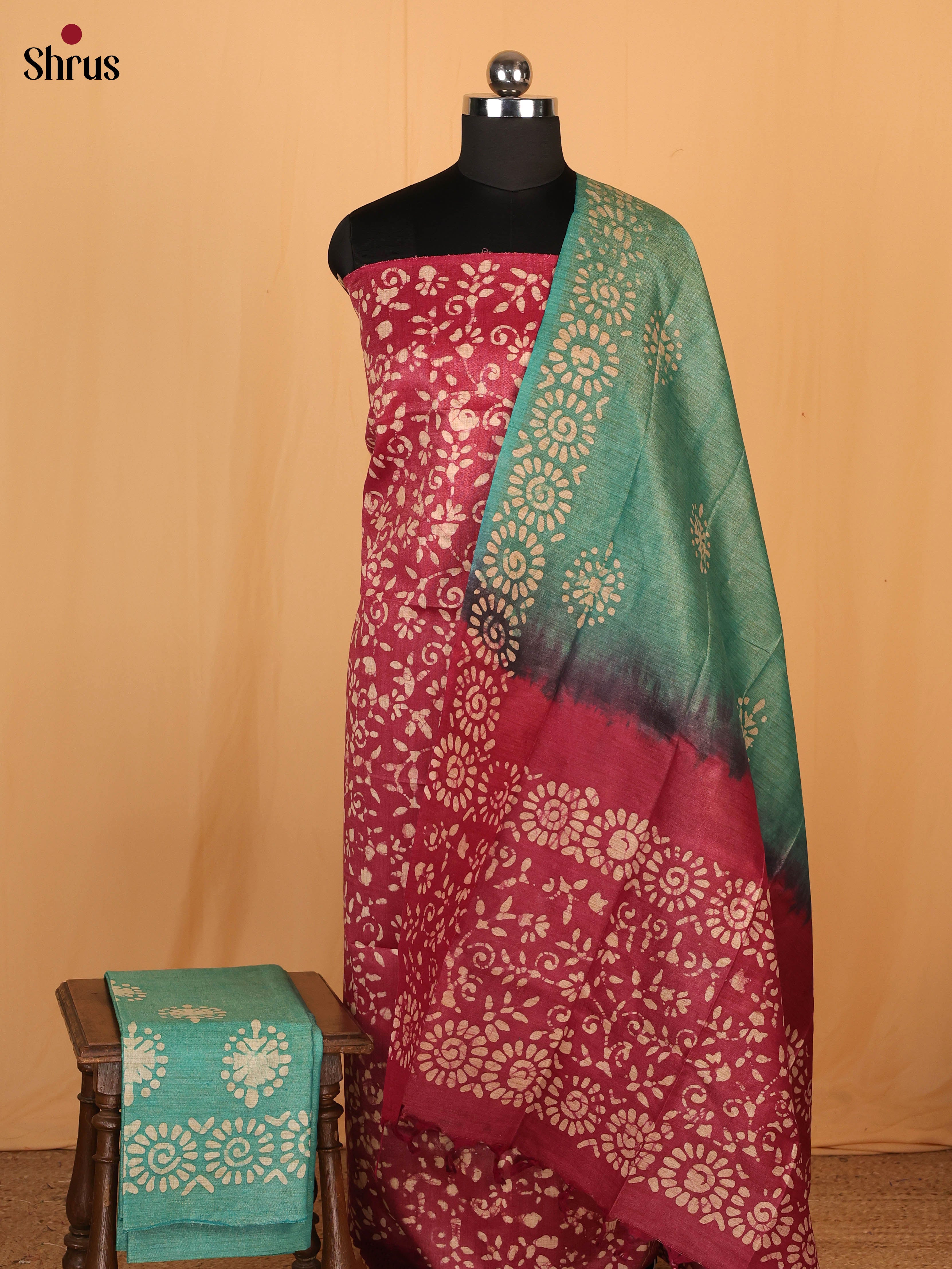 Maroon & Green - Bhatik salwar - Shop on Shrus.com
