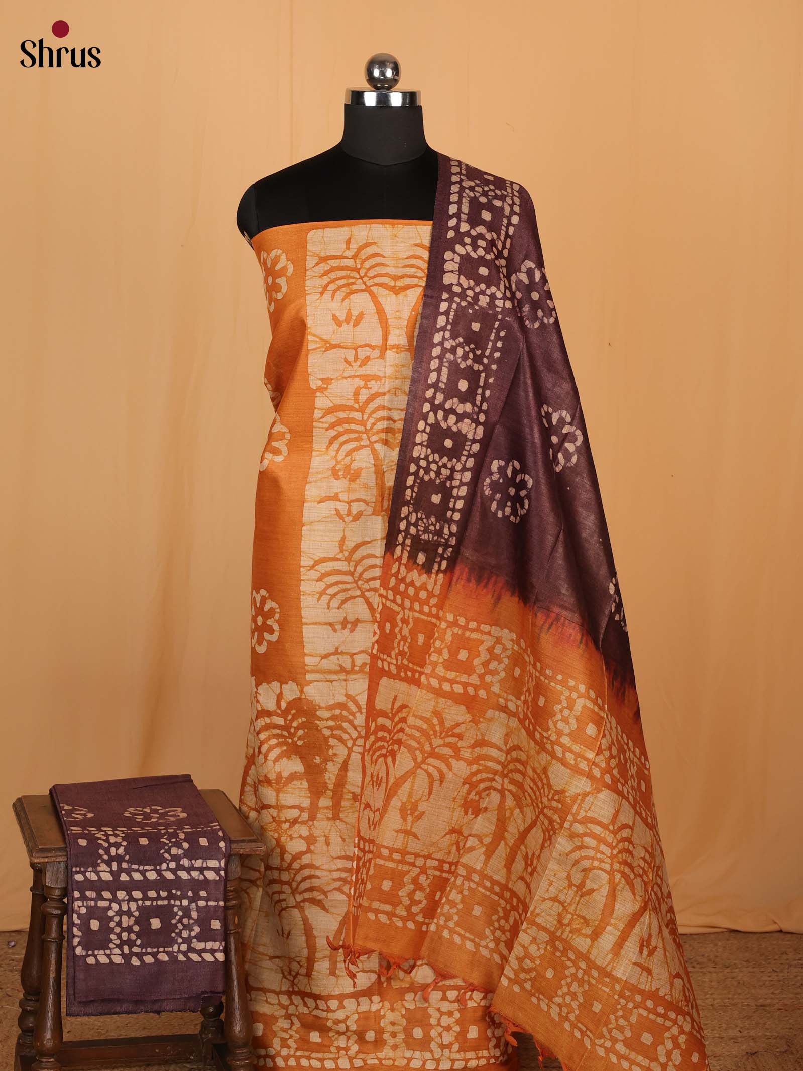 Mustard & Brown - Bhatik salwar - Shop on Shrus.com