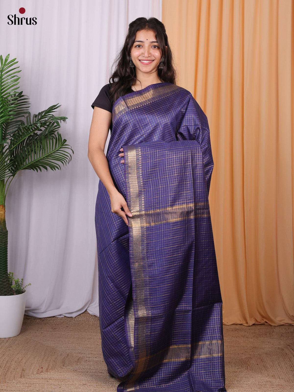 Violet - Semi Tussar Saree - Shop on Shrus.com