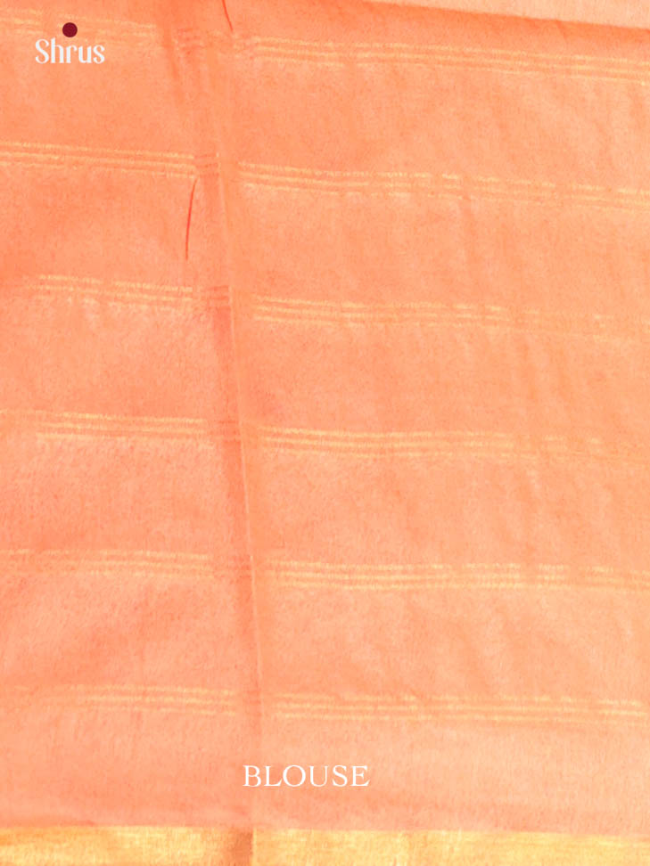 Peach - Semi Tussar Saree - Shop on Shrus.com