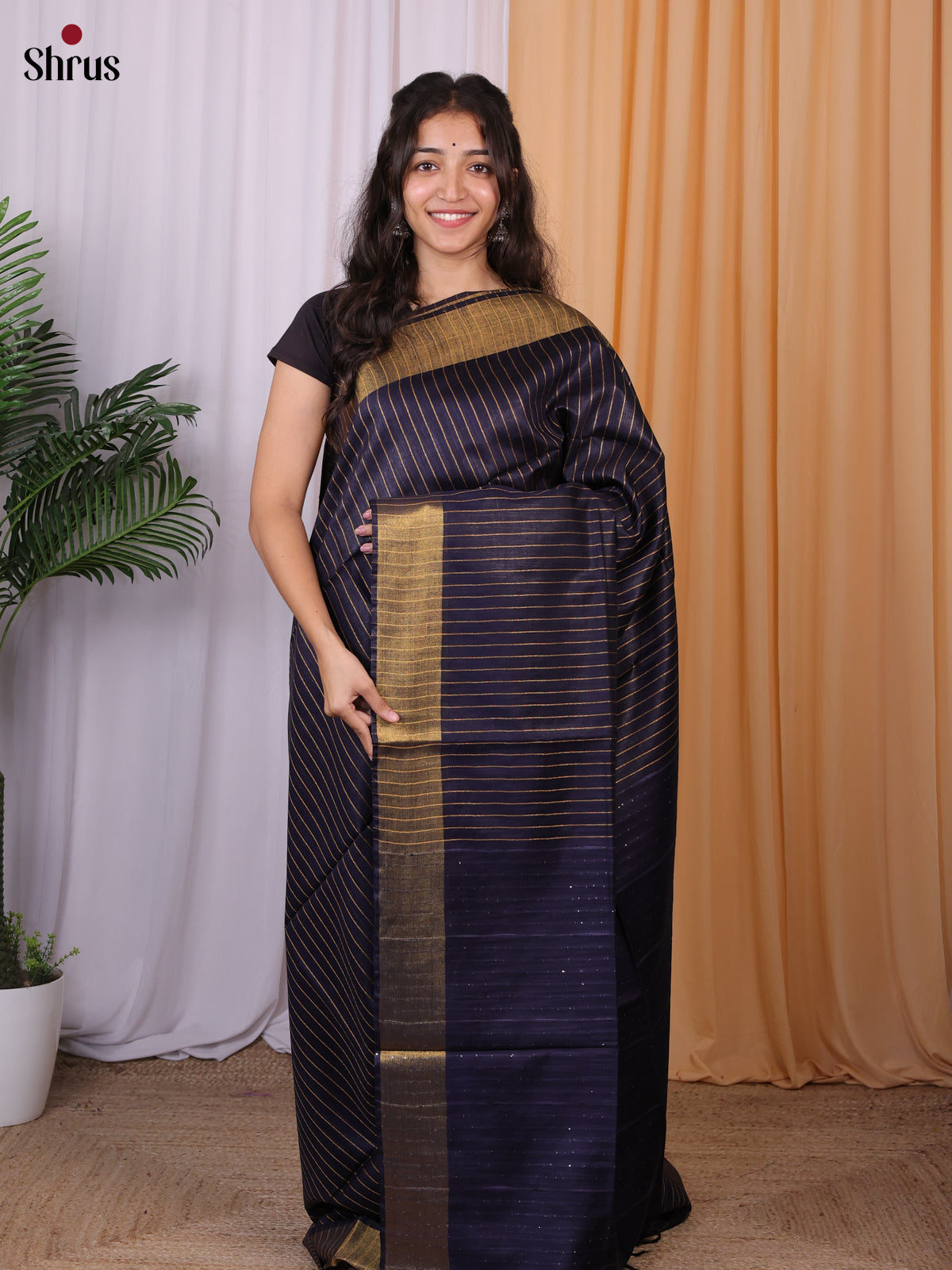 Violet - Semi Tussar Saree - Shop on Shrus.com