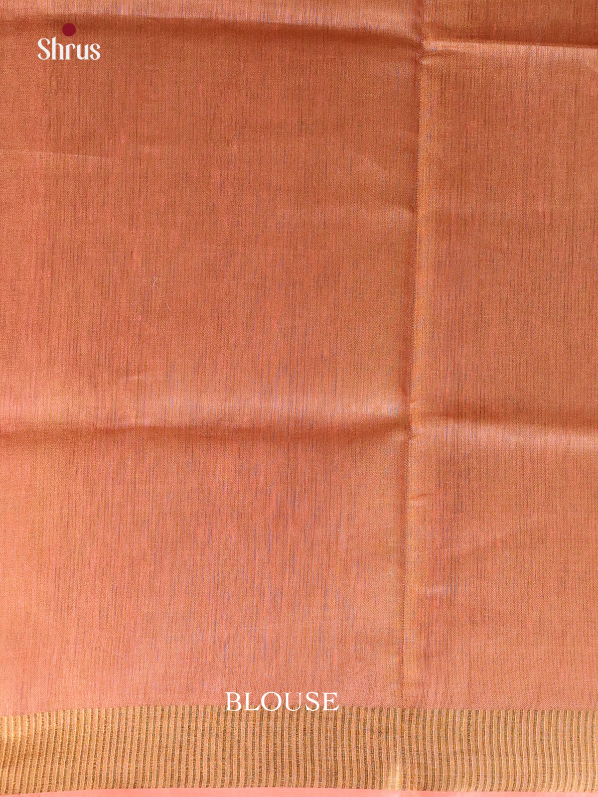 Peach & Gold - Linen Saree - Shop on Shrus.com