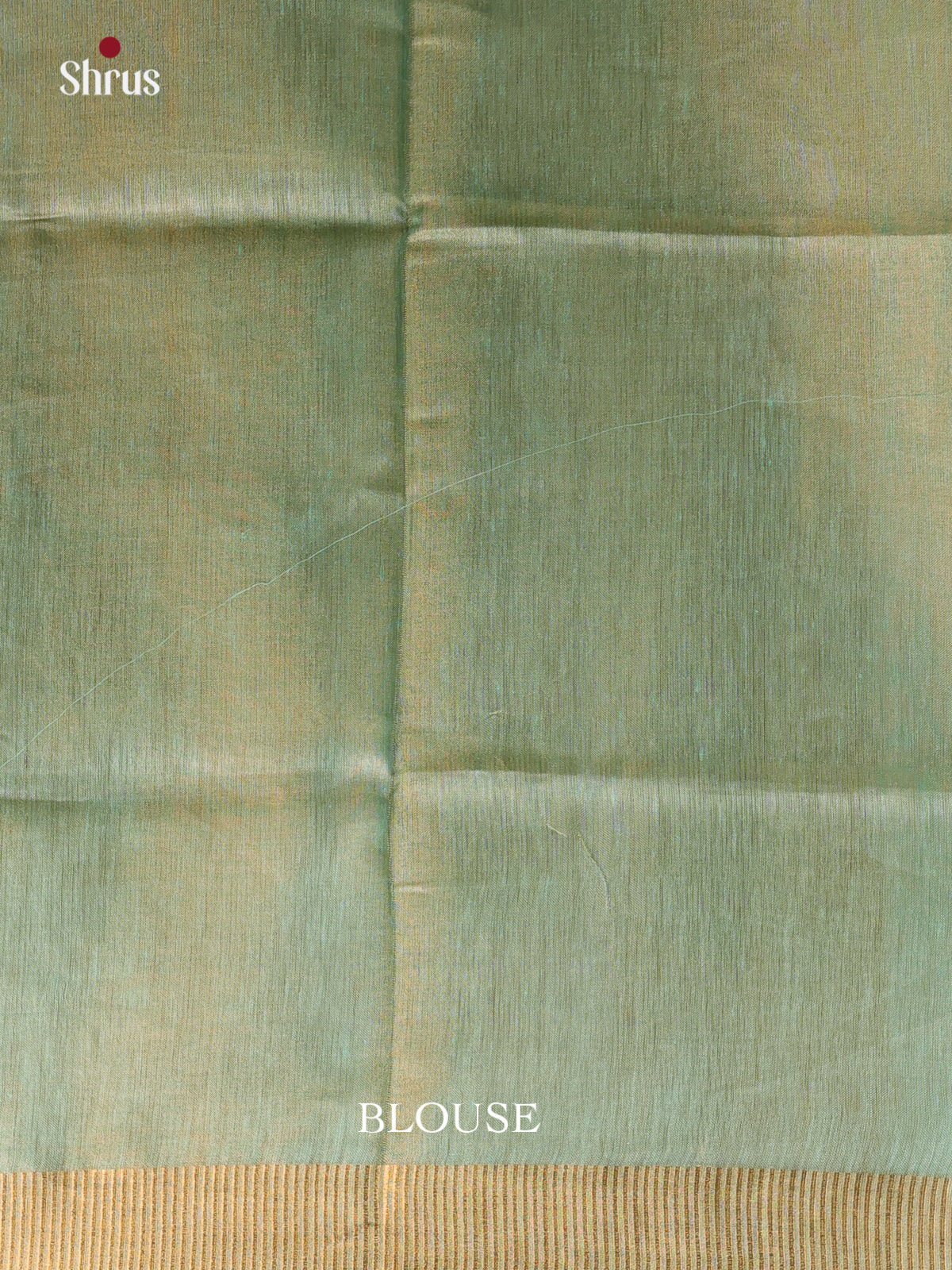 Green & Gold - Linen Saree - Shop on Shrus.com