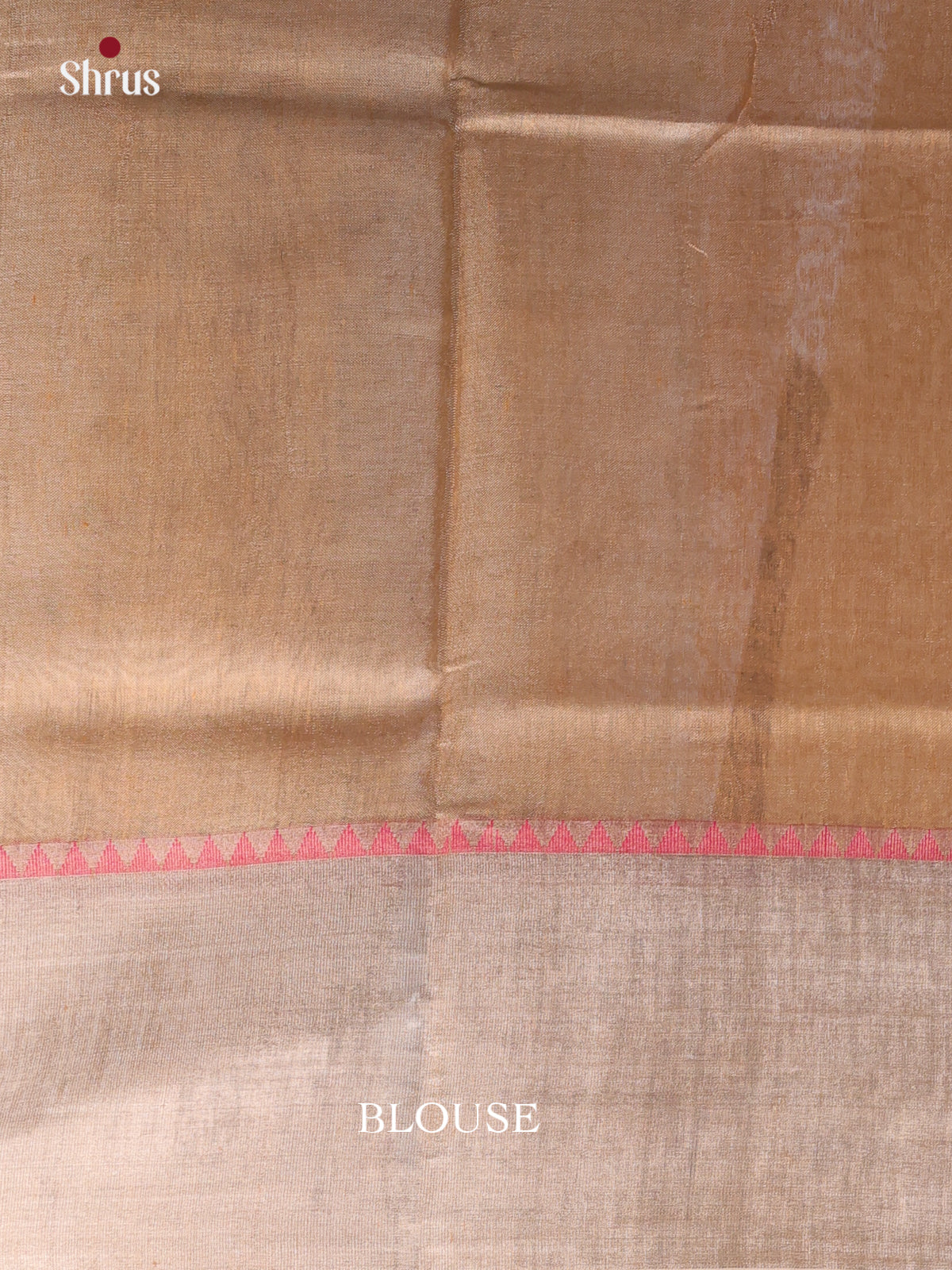 Peach - Linen Saree - Shop on Shrus.com