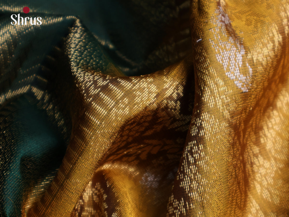 Mustard & Green - Soft Silk Saree - Shop on Shrus.com