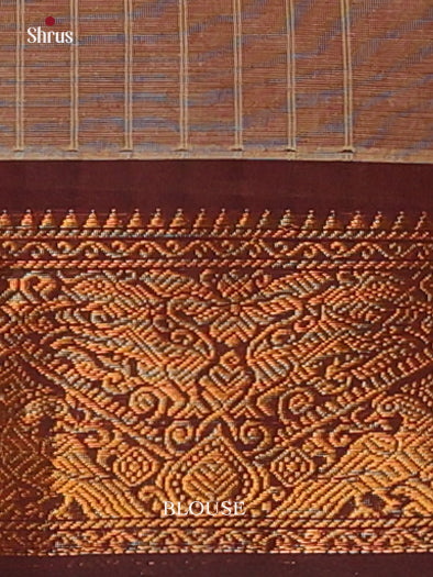 Lite Brown & Brown - Chettinad Cotton Saree - Shop on Shrus.com