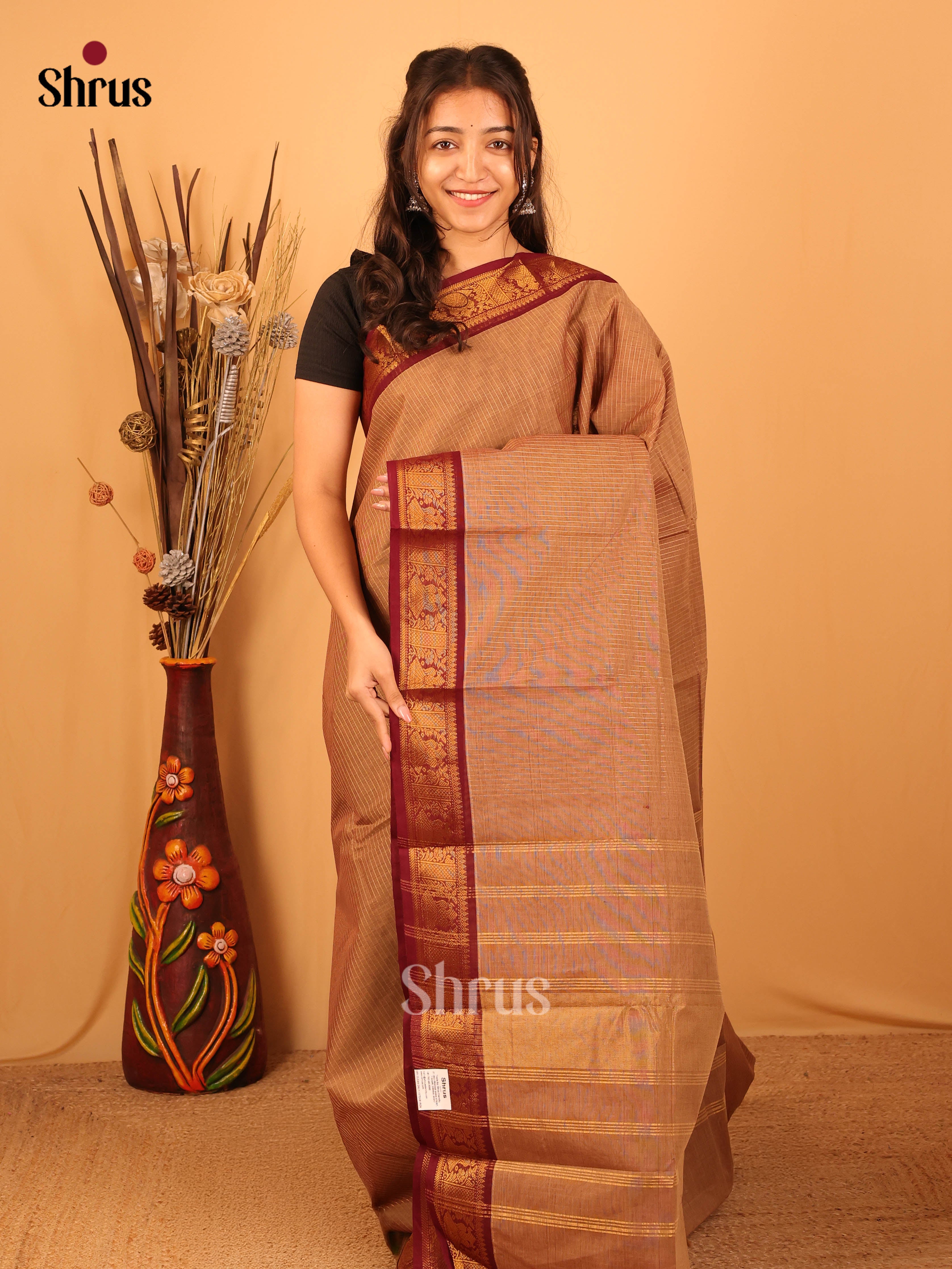 CKS27037 - Chettinad Cotton Saree - Shop on Shrus.com