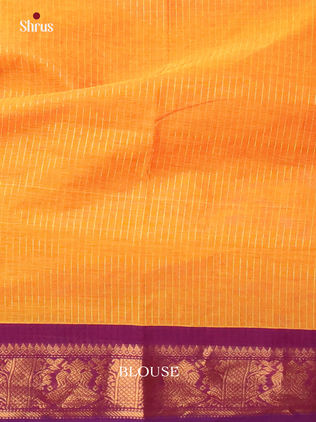 Orange & Violet - Chettinad Cotton Saree - Shop on Shrus.com