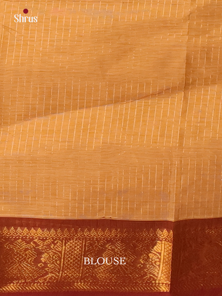 Lite Brown & Brown - Chettinad Cotton Saree - Shop on Shrus.com