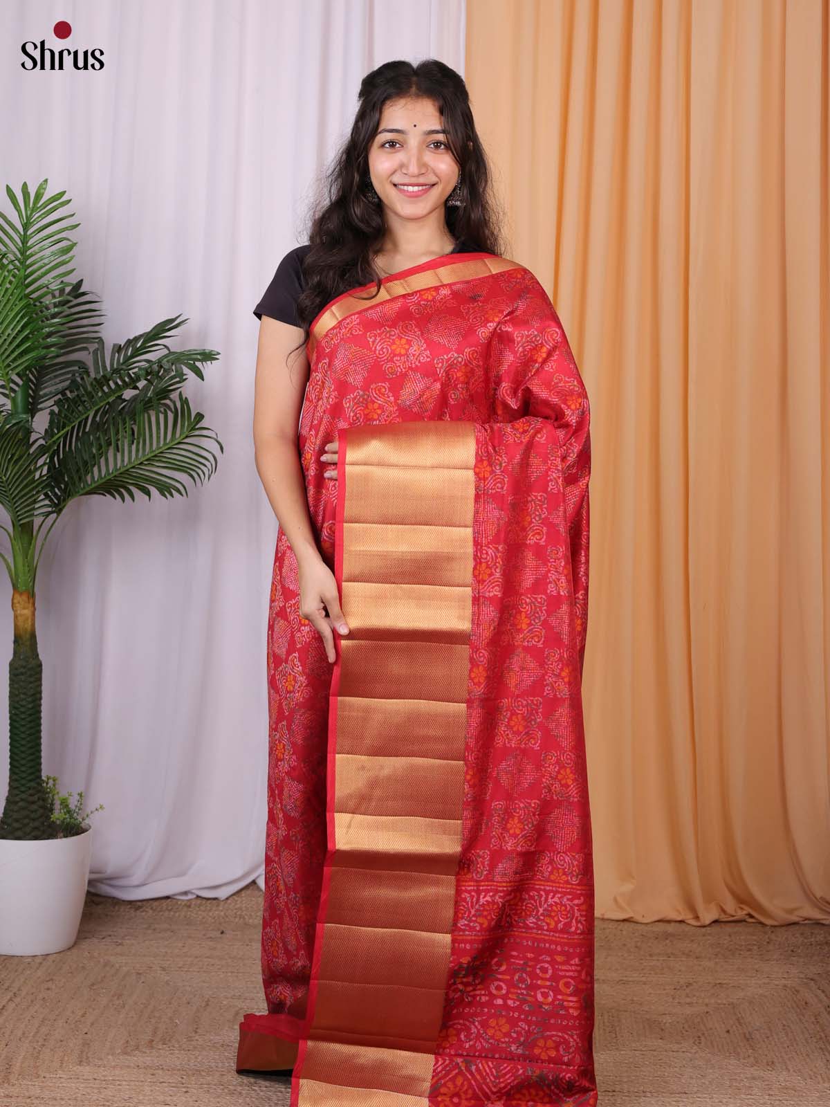 CKS28082 - Semi Patola Saree - Shop on Shrus.com