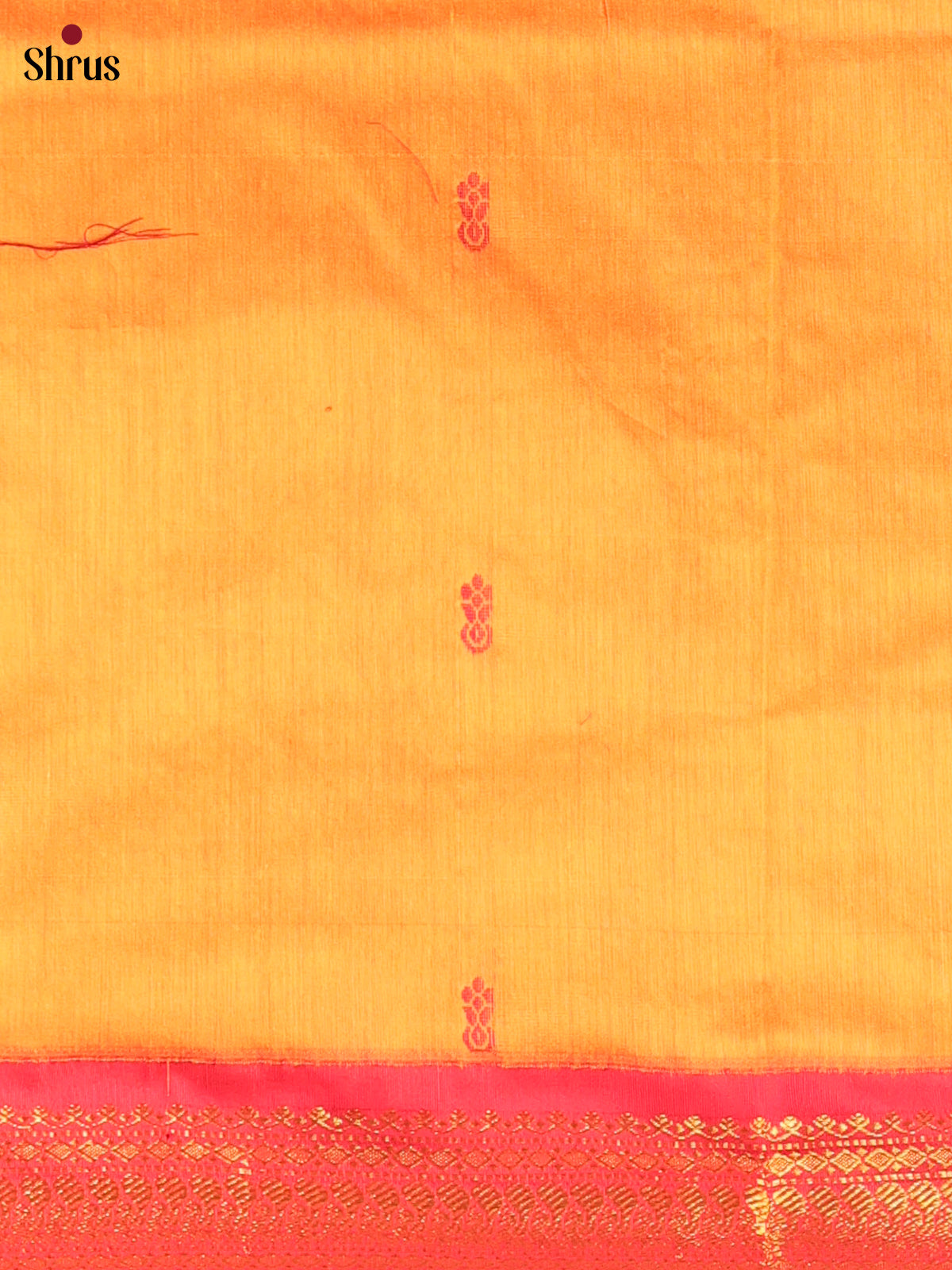 Yellow & Red- Kalyani Cotton salwar unstitch - Shop on Shrus.com