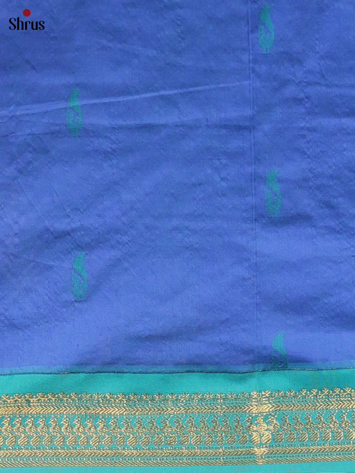 Blue & Green - Kalyani Cotton salwar unstitch - Shop on Shrus.com