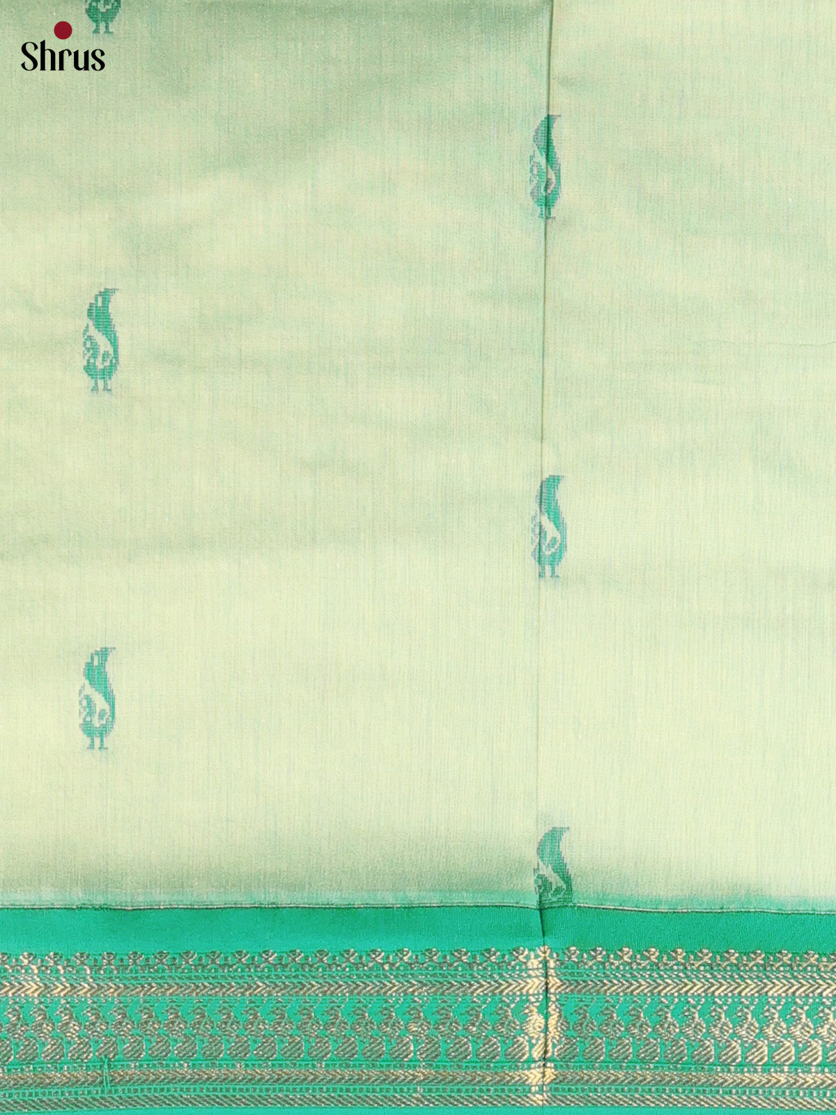 Lite Green & Green - Kalyani Cotton unstitched Top & Dupatta - CKS29015 - Shop on Shrus.com