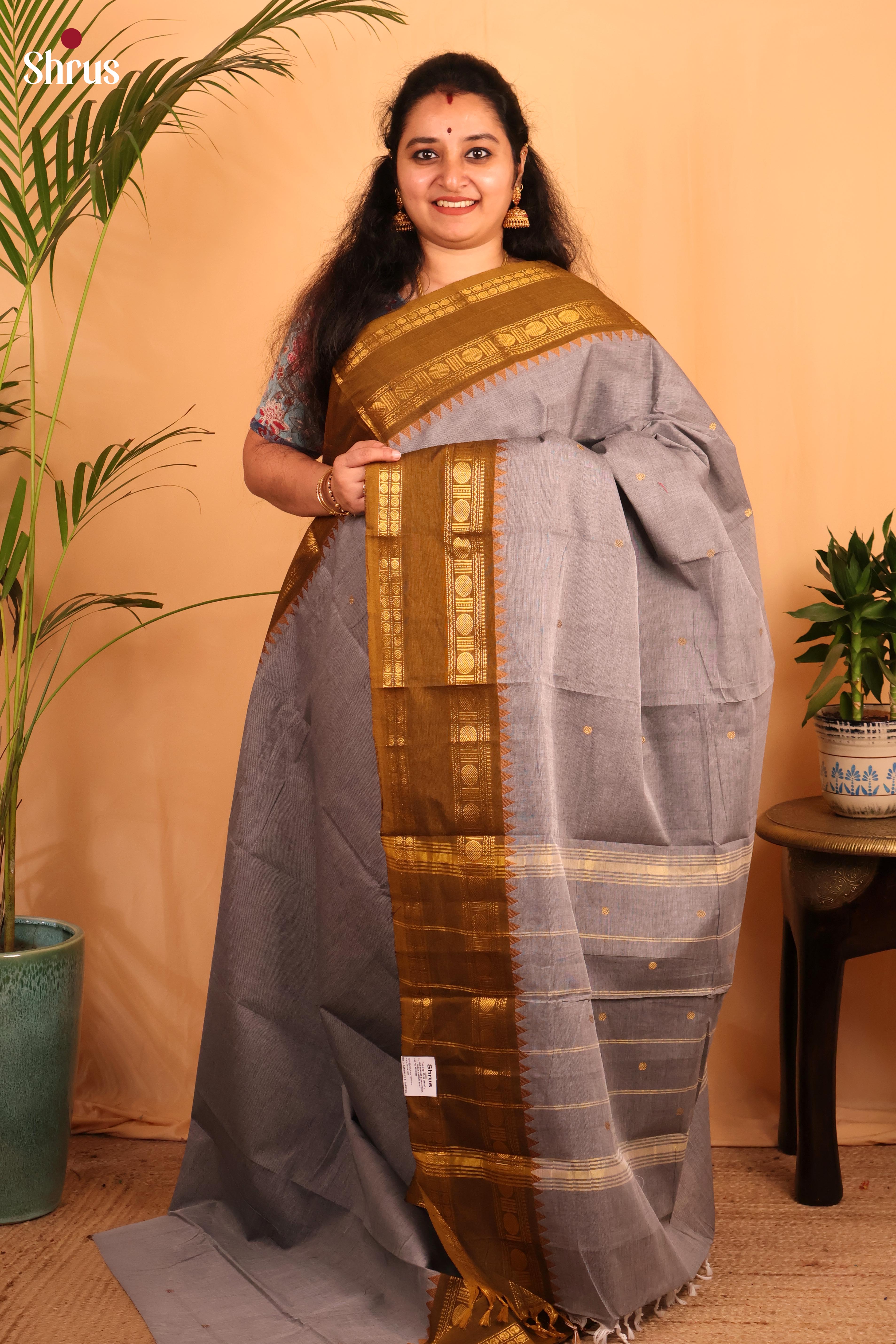 Grey & Brown - Chettinad Cotton - Shop on Shrus.com