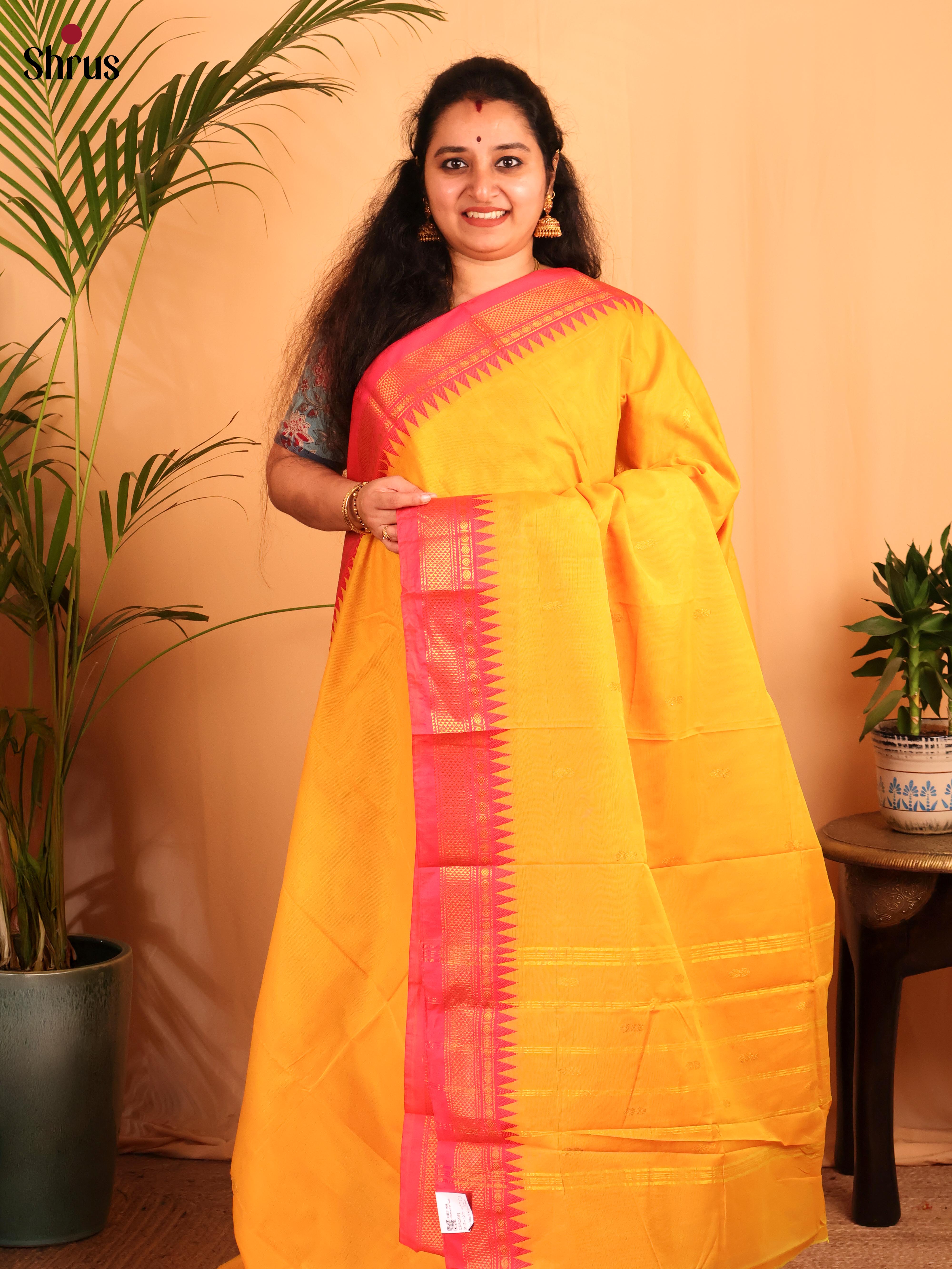 CKS29051 - Chettinad Mix Cotton-Without Blouse Saree - Shop on Shrus.com