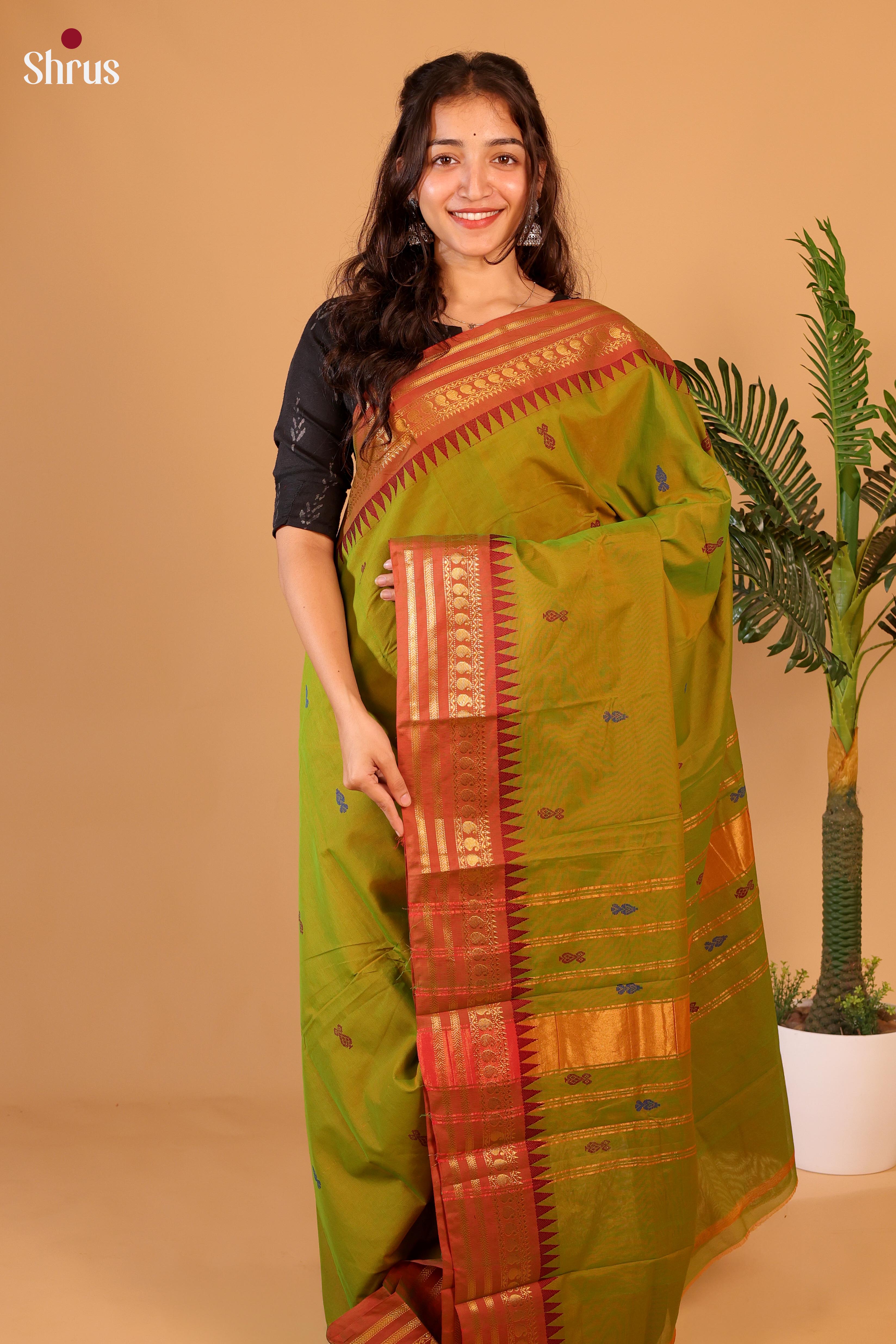 CKS29056 - Chettinad Cotton Saree - Shop on Shrus.com