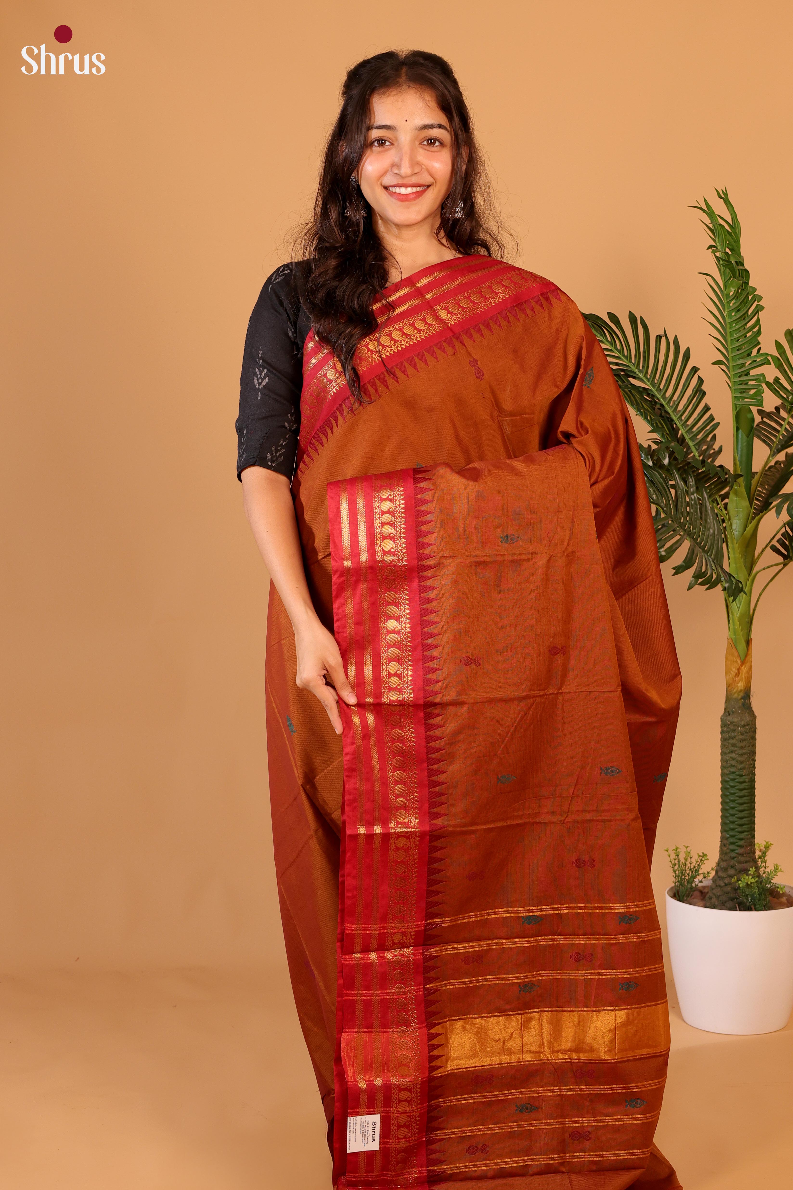 Rust & Red - Chettinad Mix Cotton - Shop on Shrus.com
