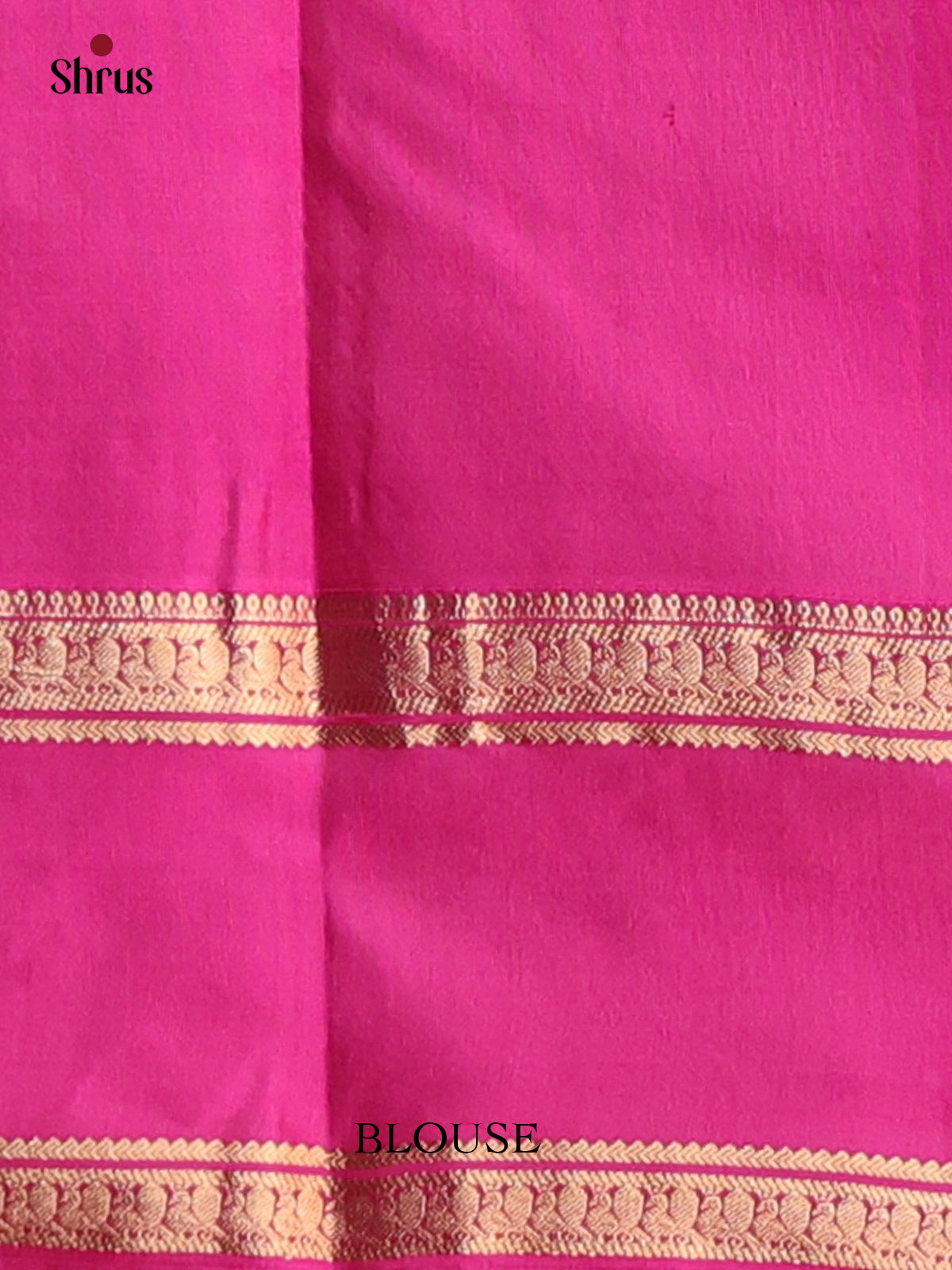 Deep Pink(Single Tone) - Kanchipuram silk Saree - Shop on Shrus.com