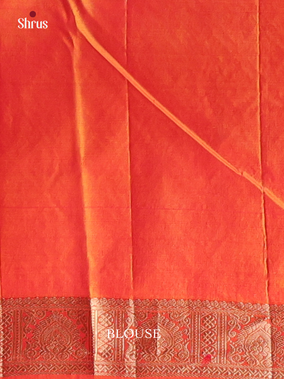 Red & Orange - Kanchipuram silk Saree - Shop on Shrus.com