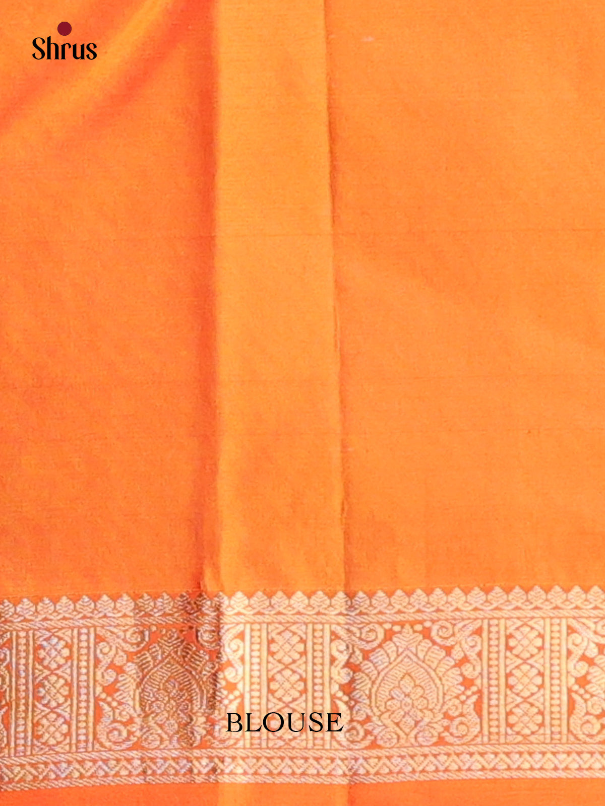 Red & Orange - Kanchipuram silk Saree - Shop on Shrus.com