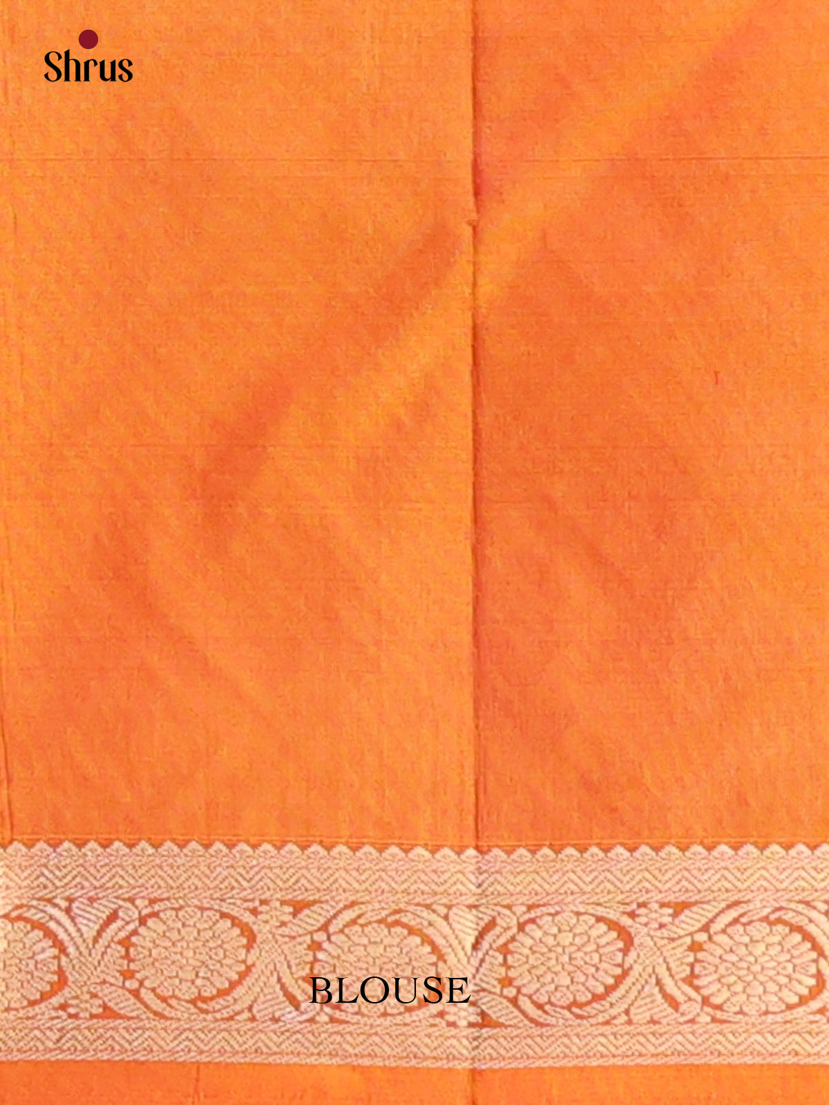 Red & Orange - Kanchipuram silk Saree - Shop on Shrus.com