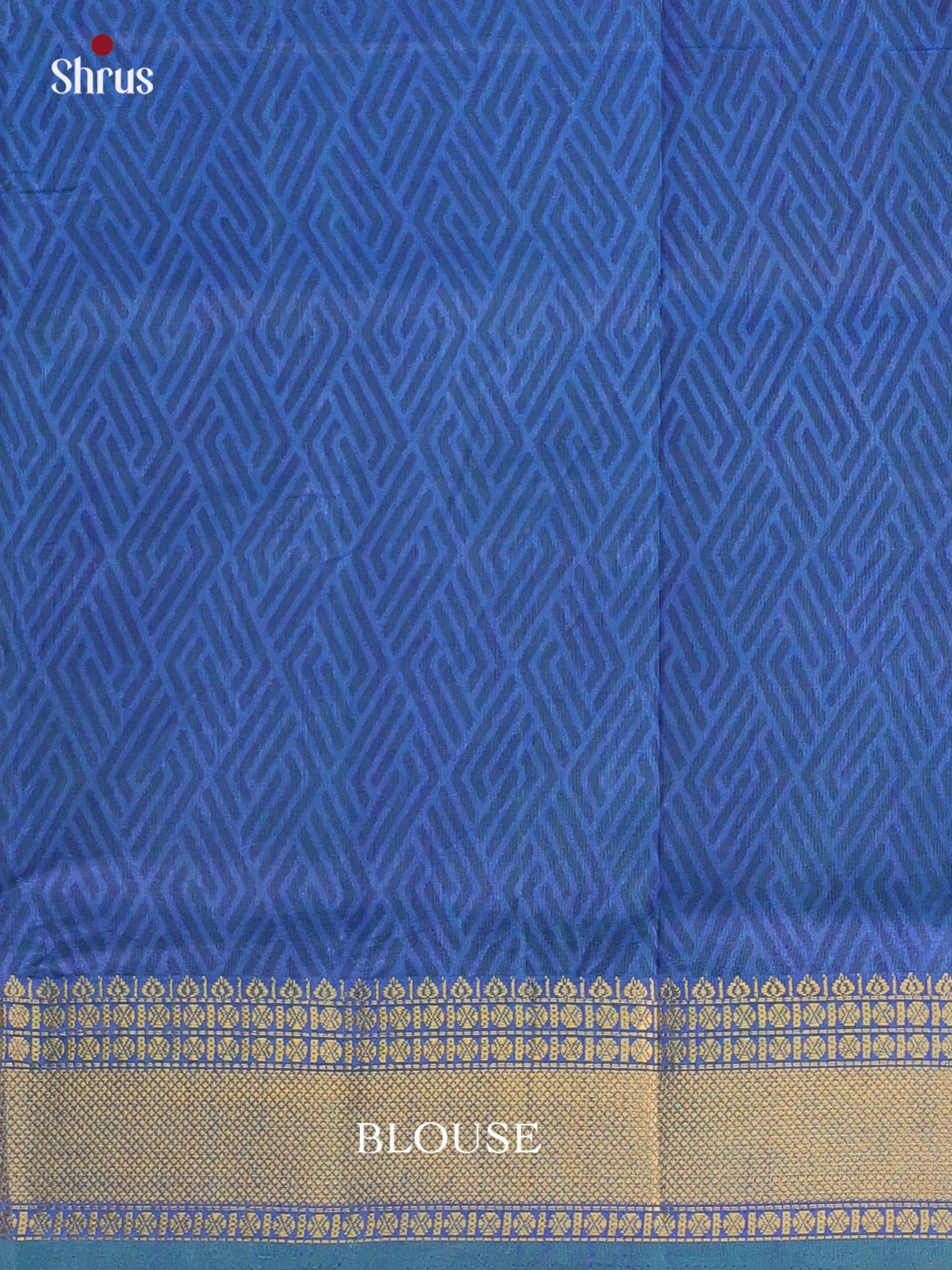 Teal & Blue - Semi Patola Saree - Shop on Shrus.com