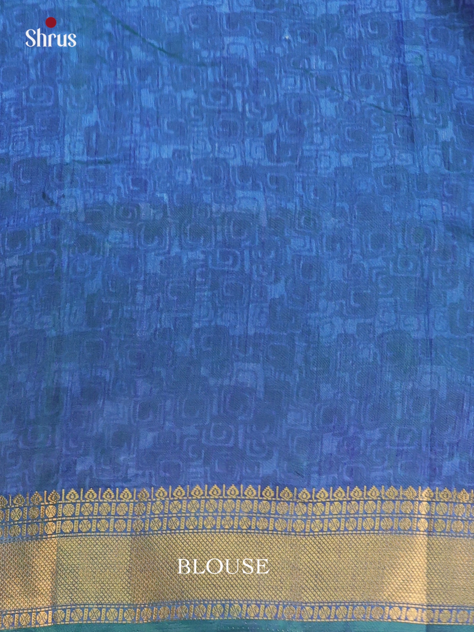 Teal & Blue - Semi Patola Saree - Shop on Shrus.com