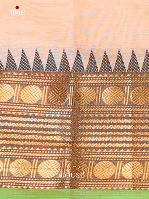 Cream & Green - Chettinad Cotton Saree - Shop on Shrus.com