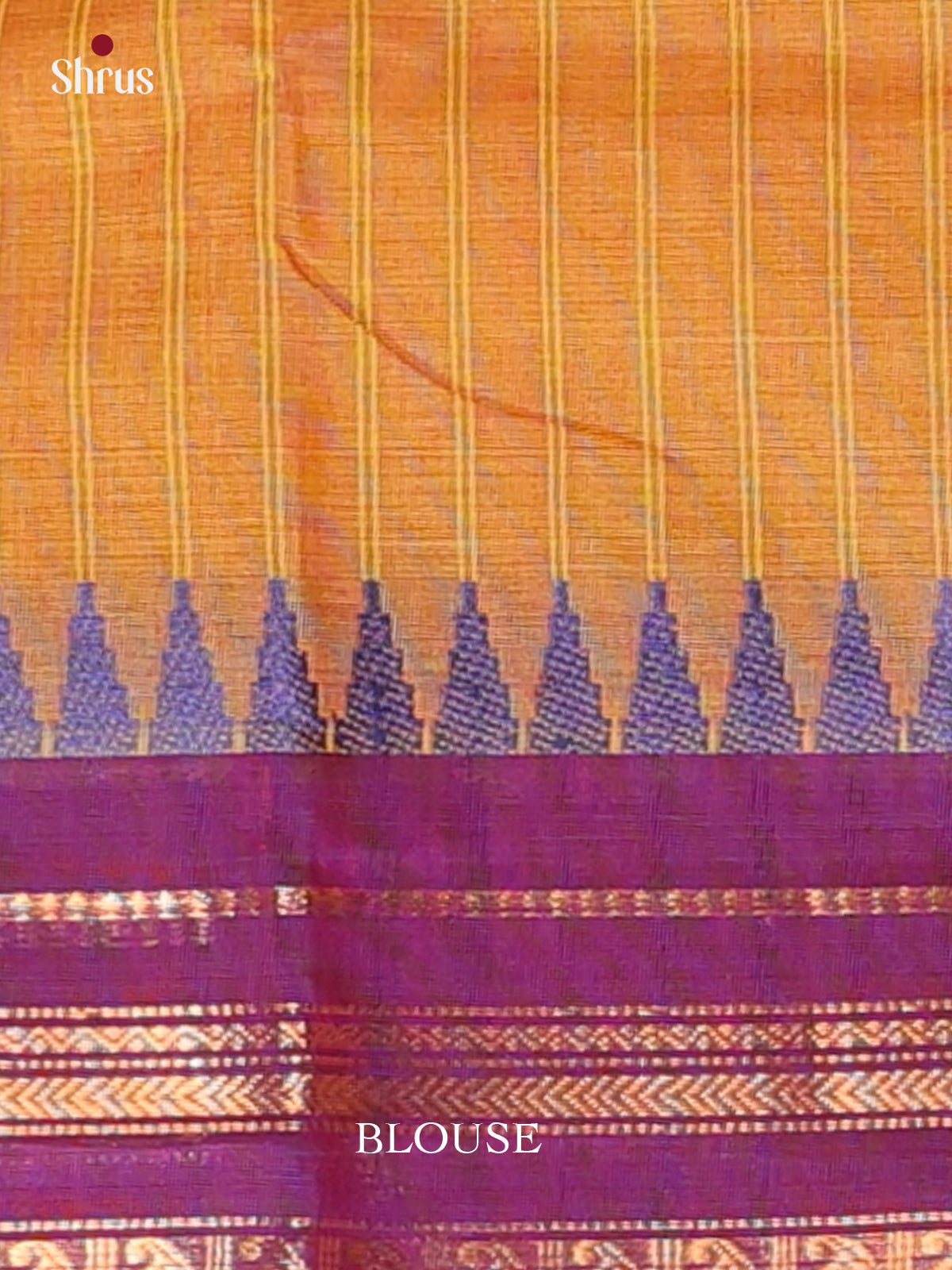 Orange & Purple - Chettinad Cotton Saree - Shop on Shrus.com