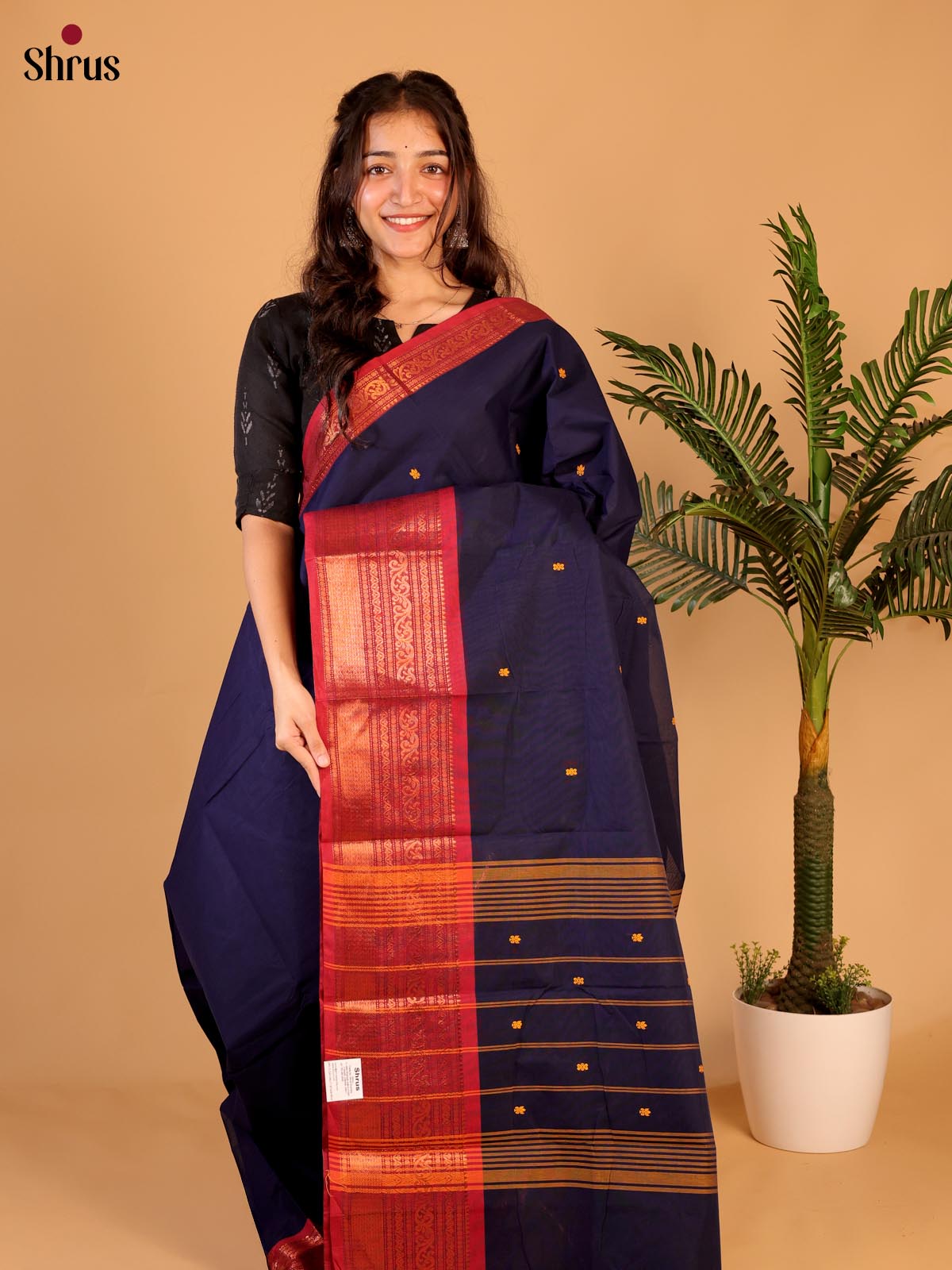 Violet & Red - Chettinad Cotton Saree - Shop on Shrus.com