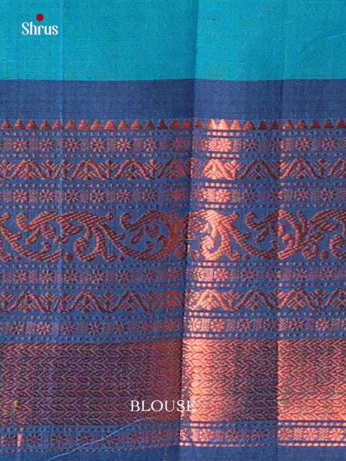 Blue - Chettinad Cotton Saree - Shop on Shrus.com