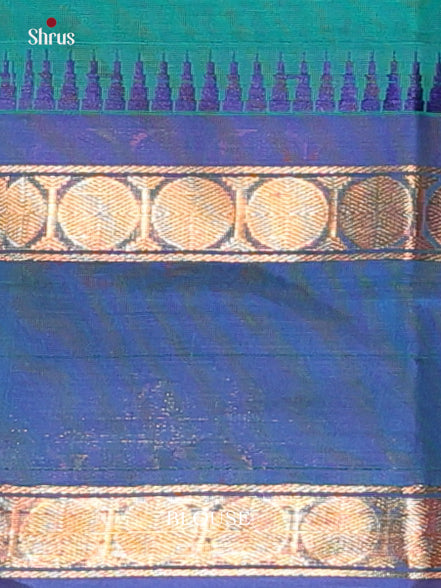 Teal & Blue- Chettinad Cotton Saree - Shop on Shrus.com