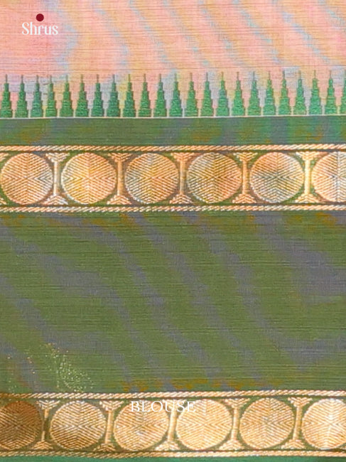 Grey & Green- Chettinad Cotton Saree - Shop on Shrus.com