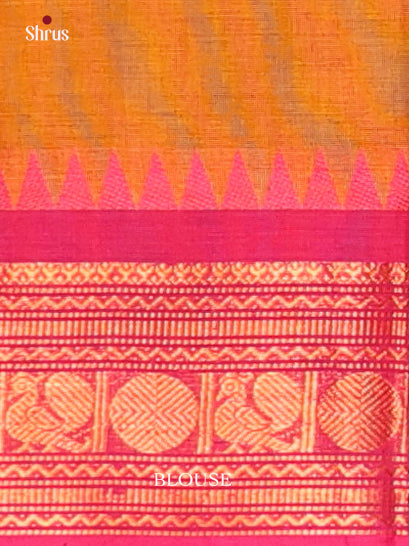 Mustard & Pink- Chettinad Cotton Saree - Shop on Shrus.com