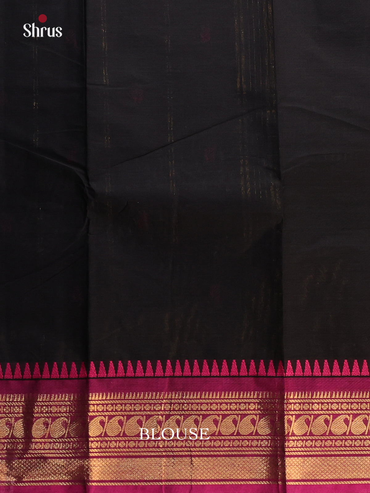Black & Majenta- Chettinad Cotton Saree - Shop on Shrus.com