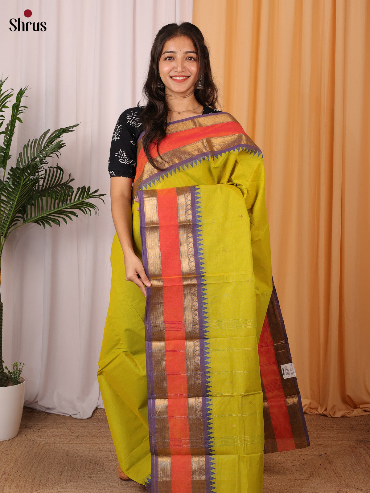 Green & Purple - Chettinad Cotton Saree - Shop on Shrus.com