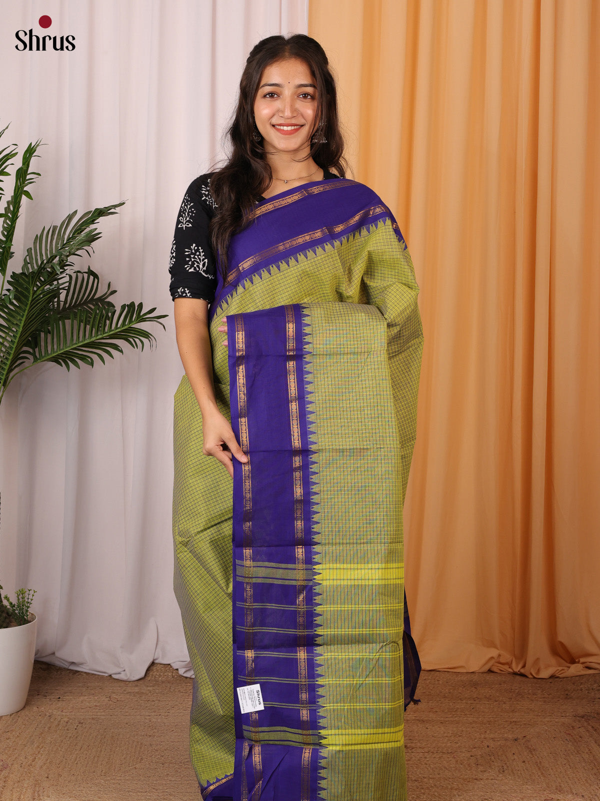 Green & Blue - Chettinad Cotton Saree - Shop on Shrus.com