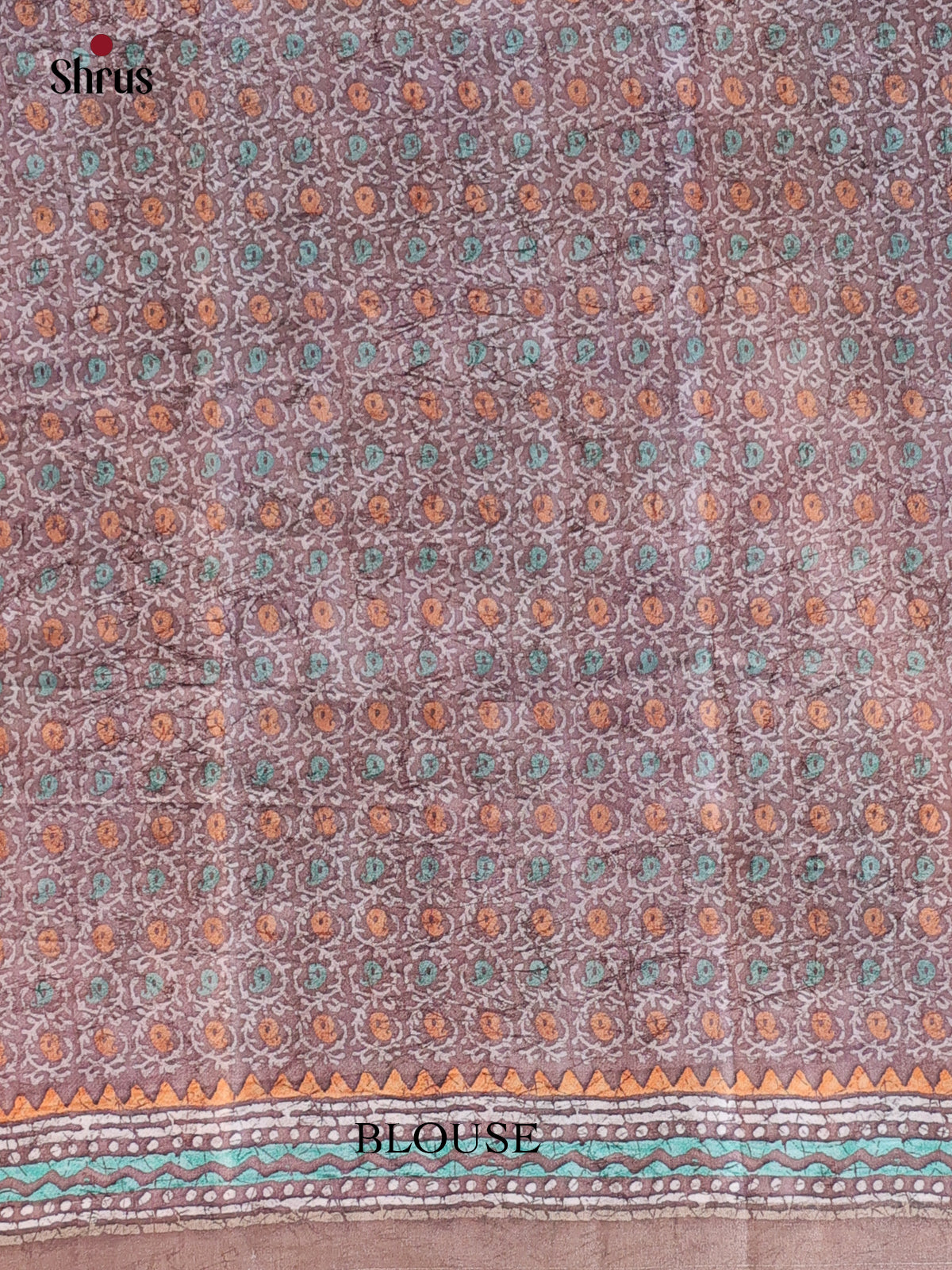 Grey & Mild Lavender- Batik printed Semi Tussar Saree - Shop on Shrus.com