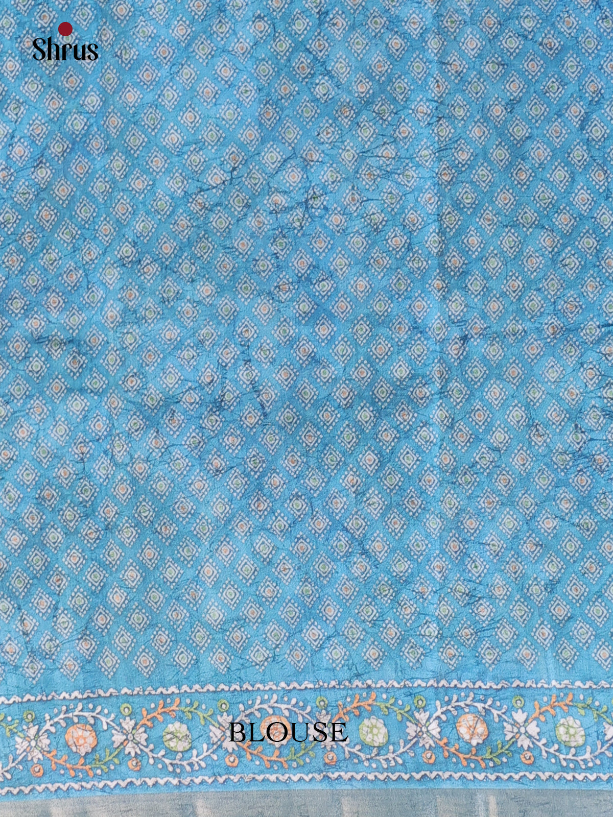 Lite Brown & Blue - Semi Tussar Saree - Shop on Shrus.com